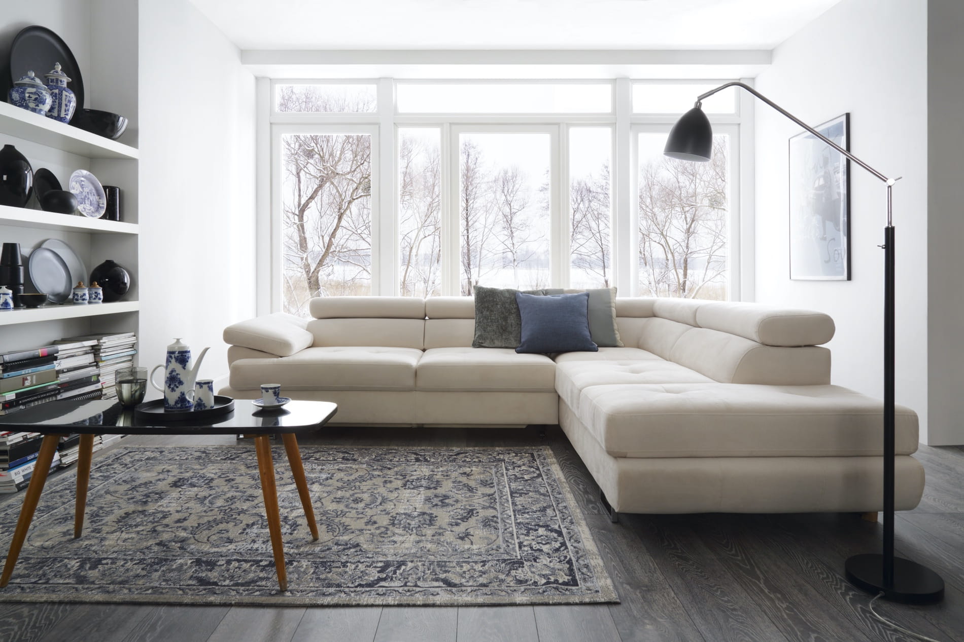 Dywan Tebriz Antioue Blue Carpet Decor