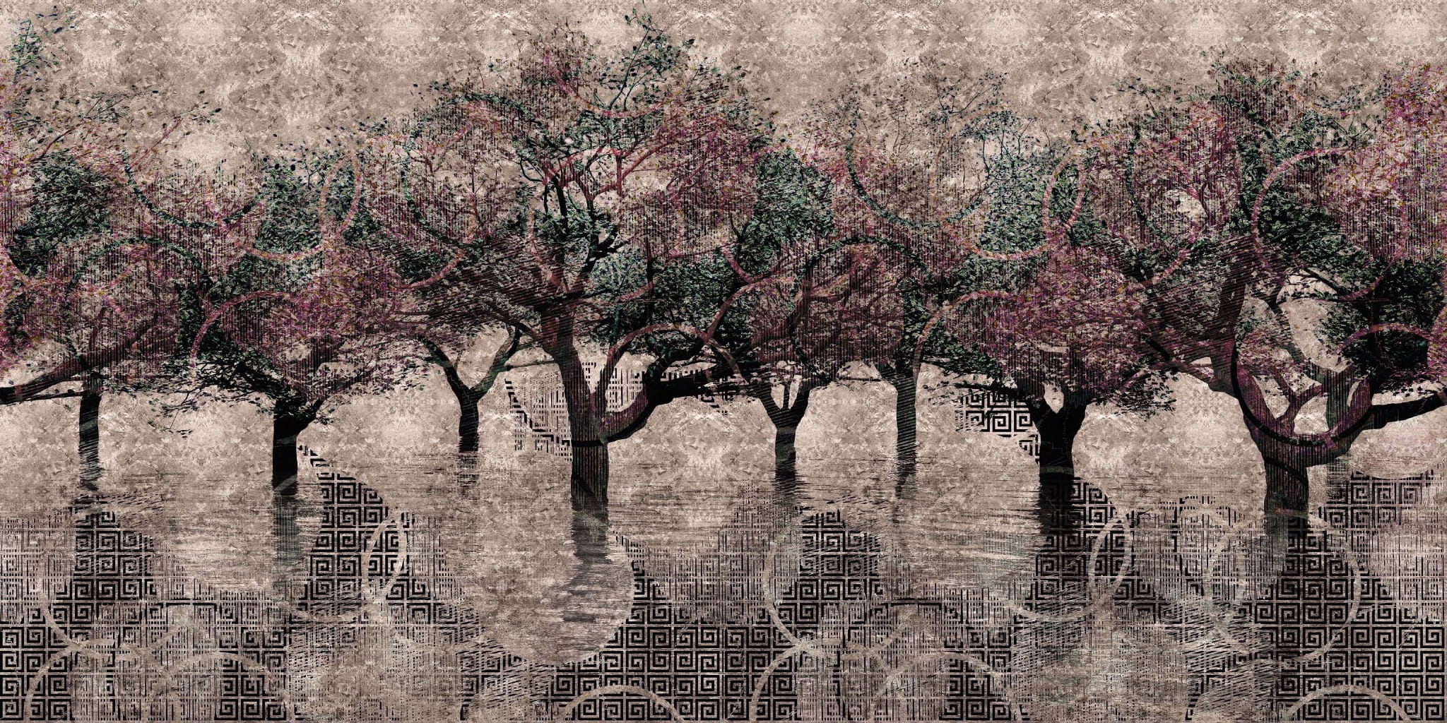 Tapeta INKQYFR1901 Hydra Inkiostro Bianco