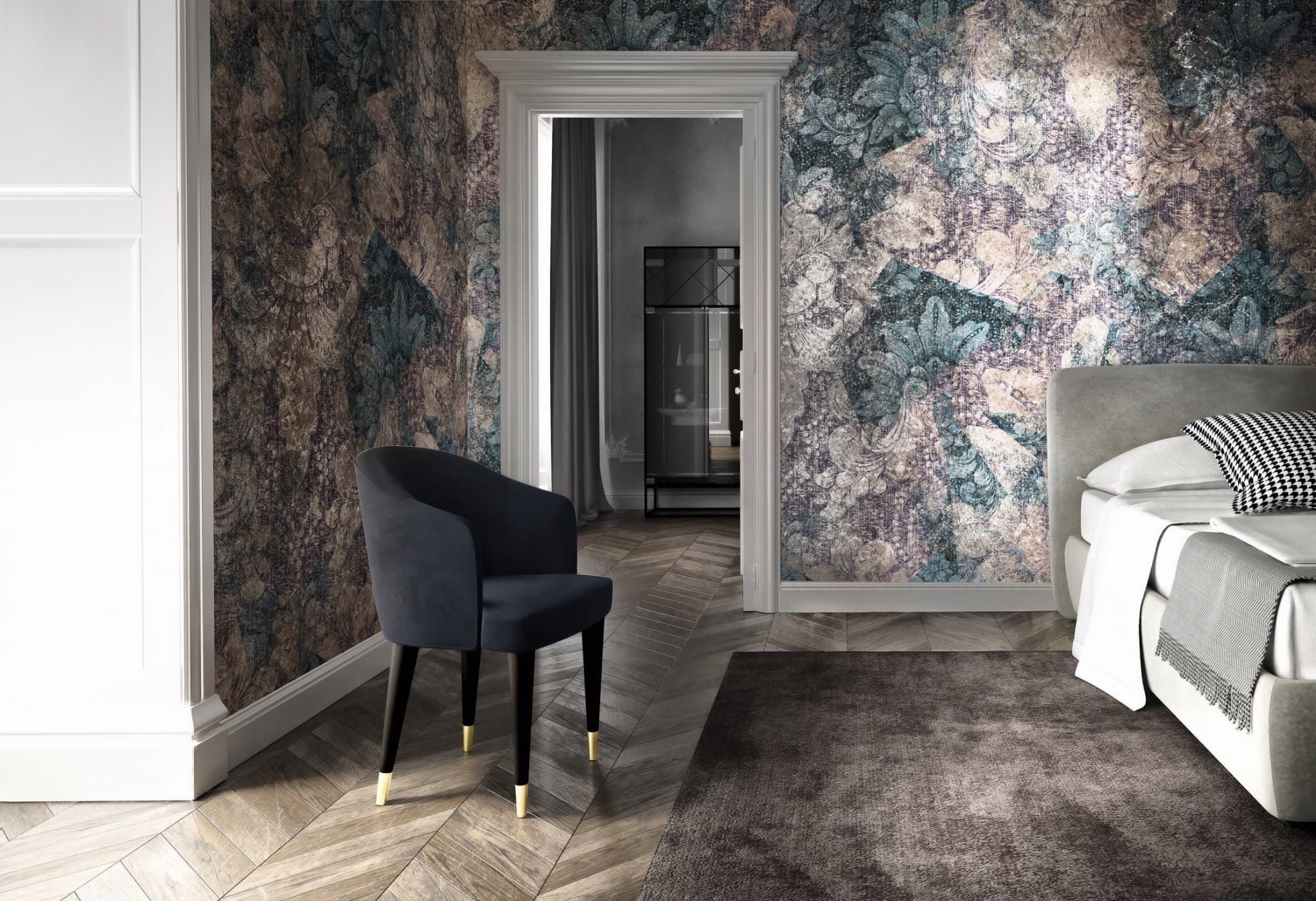 Tapeta INKMDTW1901 Maskad Inkiostro Bianco