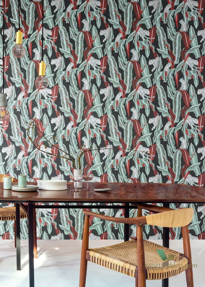 Tapeta gepardy i liście Khroma OMB106 Jagar Ombra