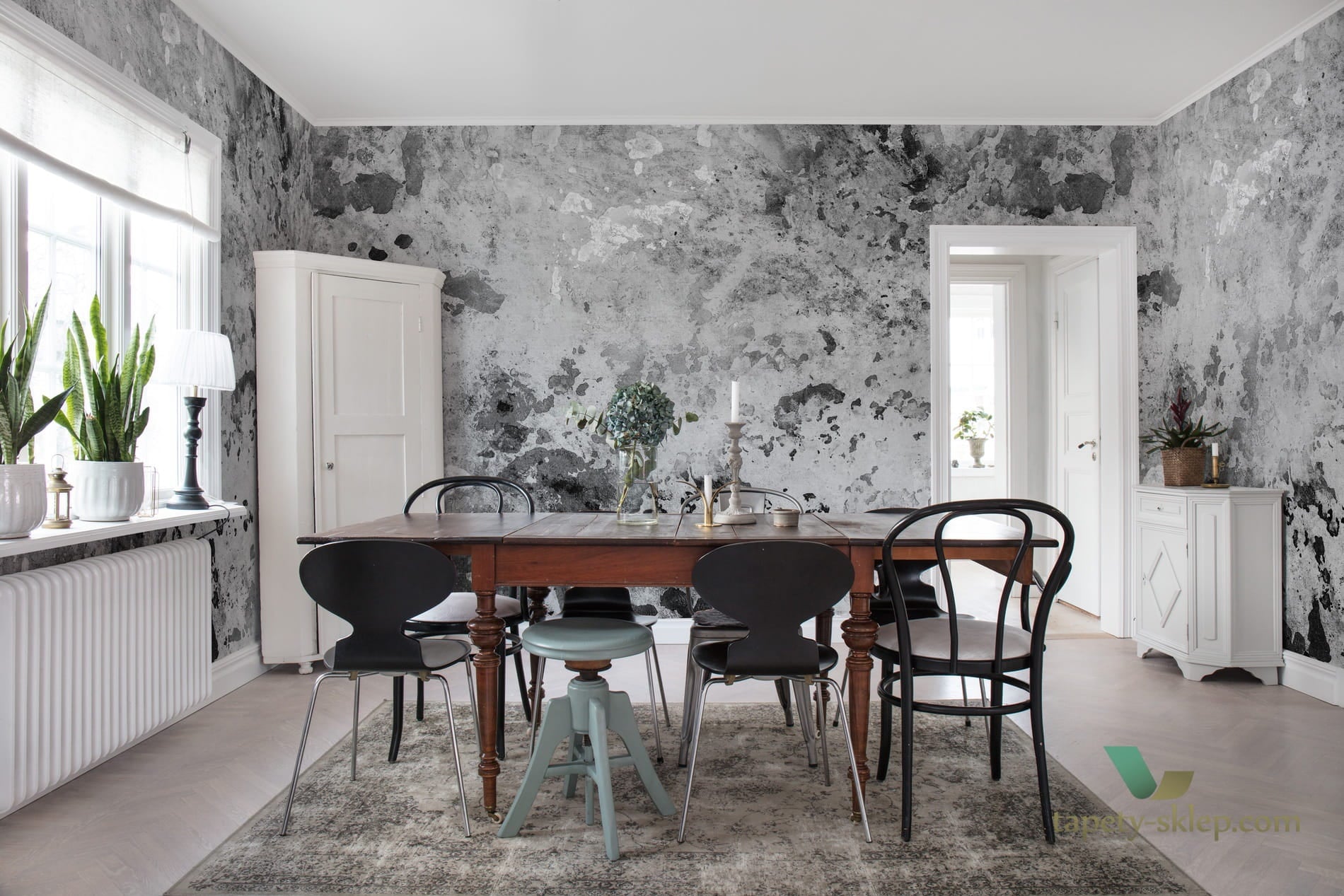 Tapeta Rebel Walls R15472 Fragments Charcoal