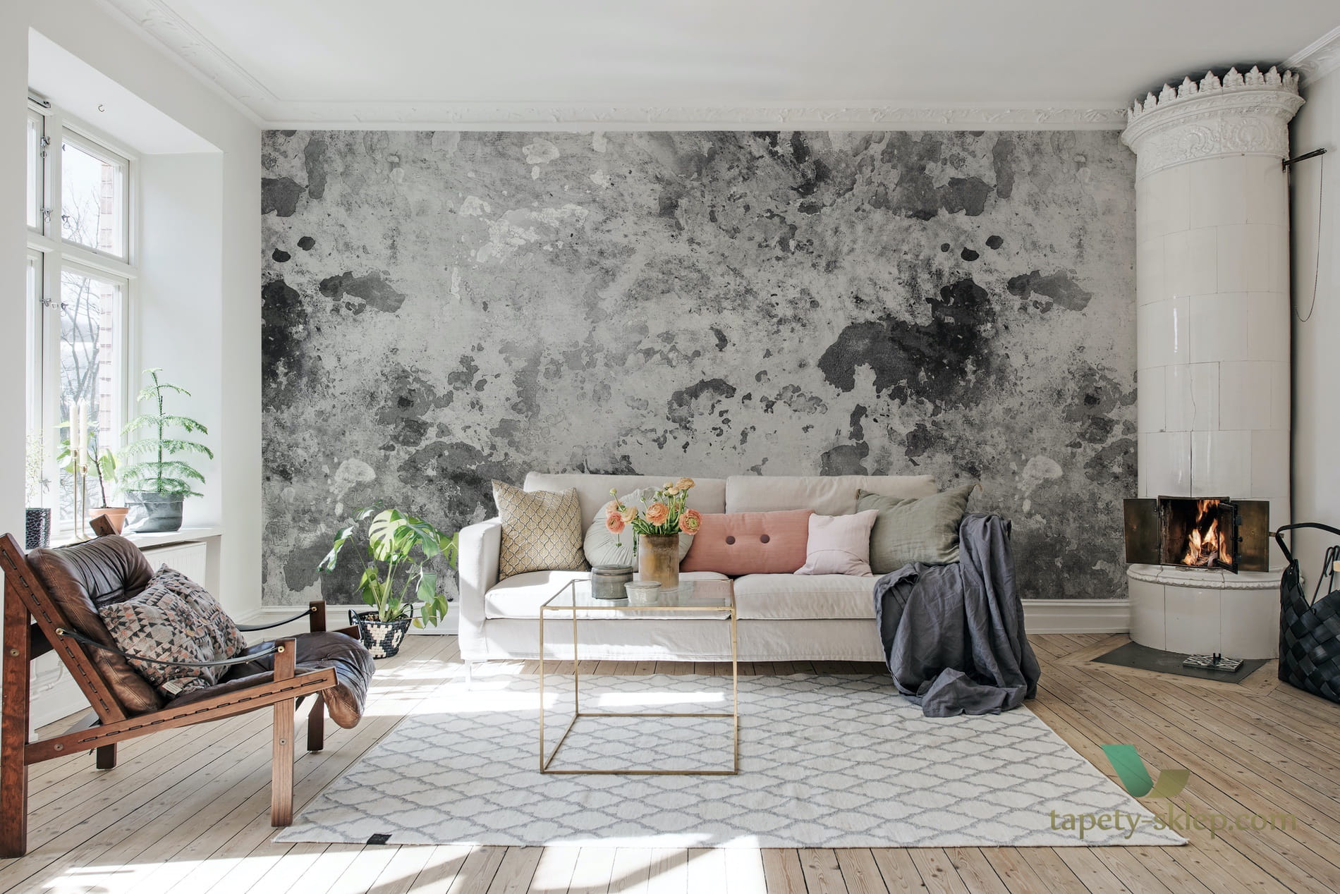 Tapeta Rebel Walls R15472 Fragments Charcoal