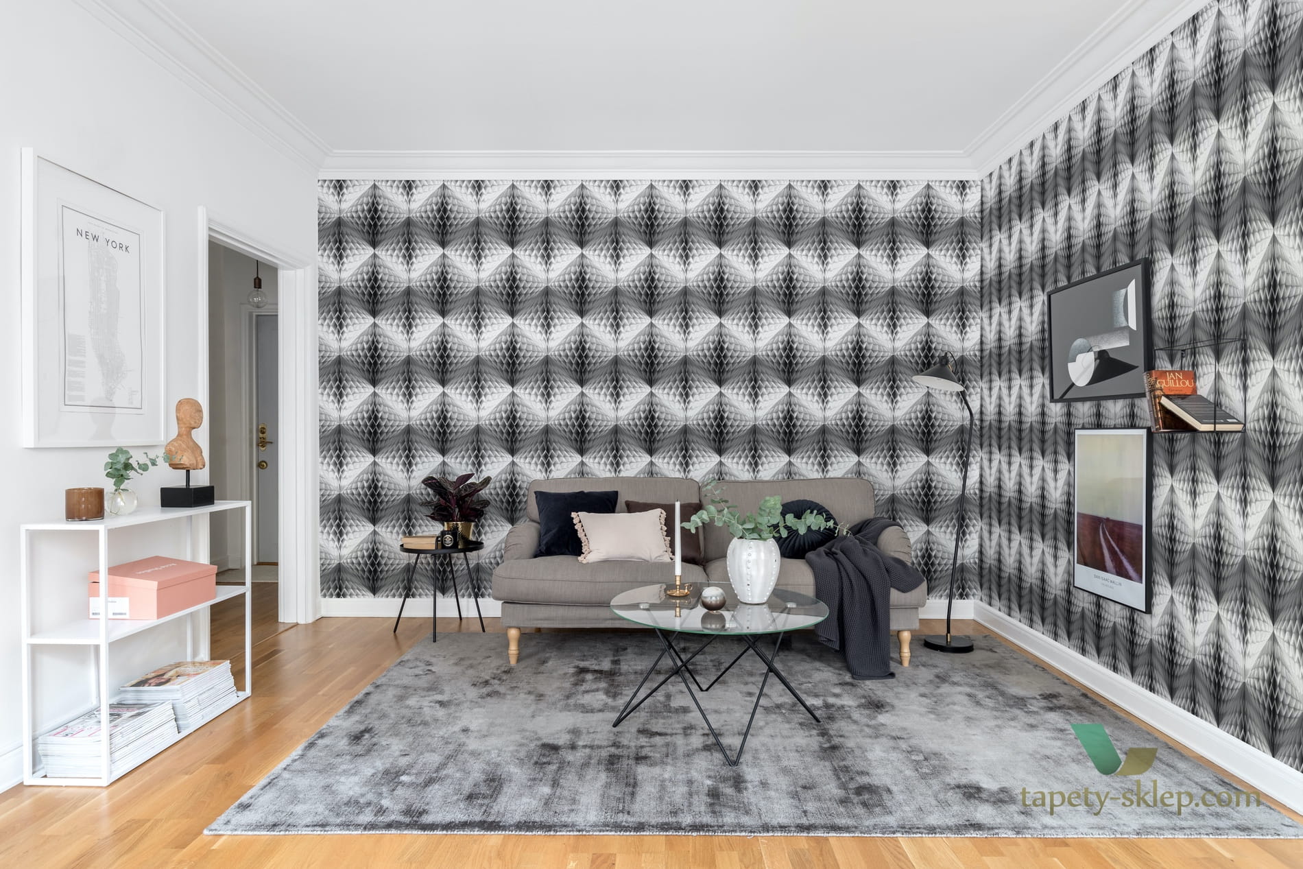 Fototapeta Rebel Walls R13392 Pom Pom Black