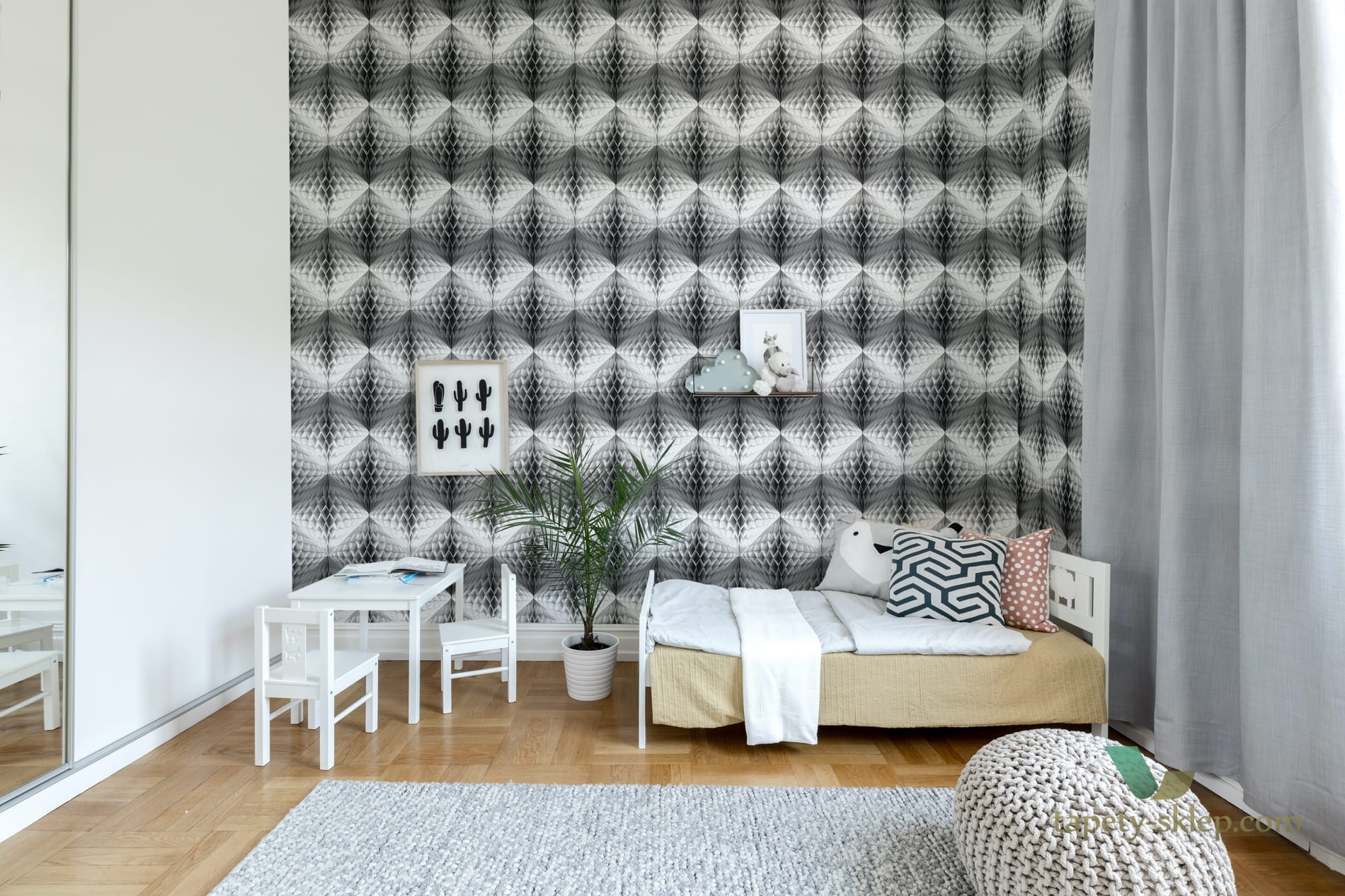 Fototapeta Rebel Walls R13392 Pom Pom Black