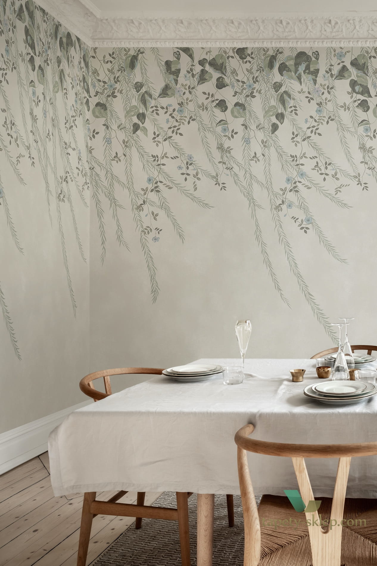 Tapeta Rebel Walls R16781 Lush Foliage Sage Tint