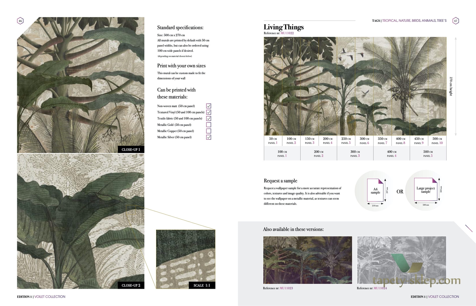 Tapeta tropikalne drzewa Muance MU11024 Living Things