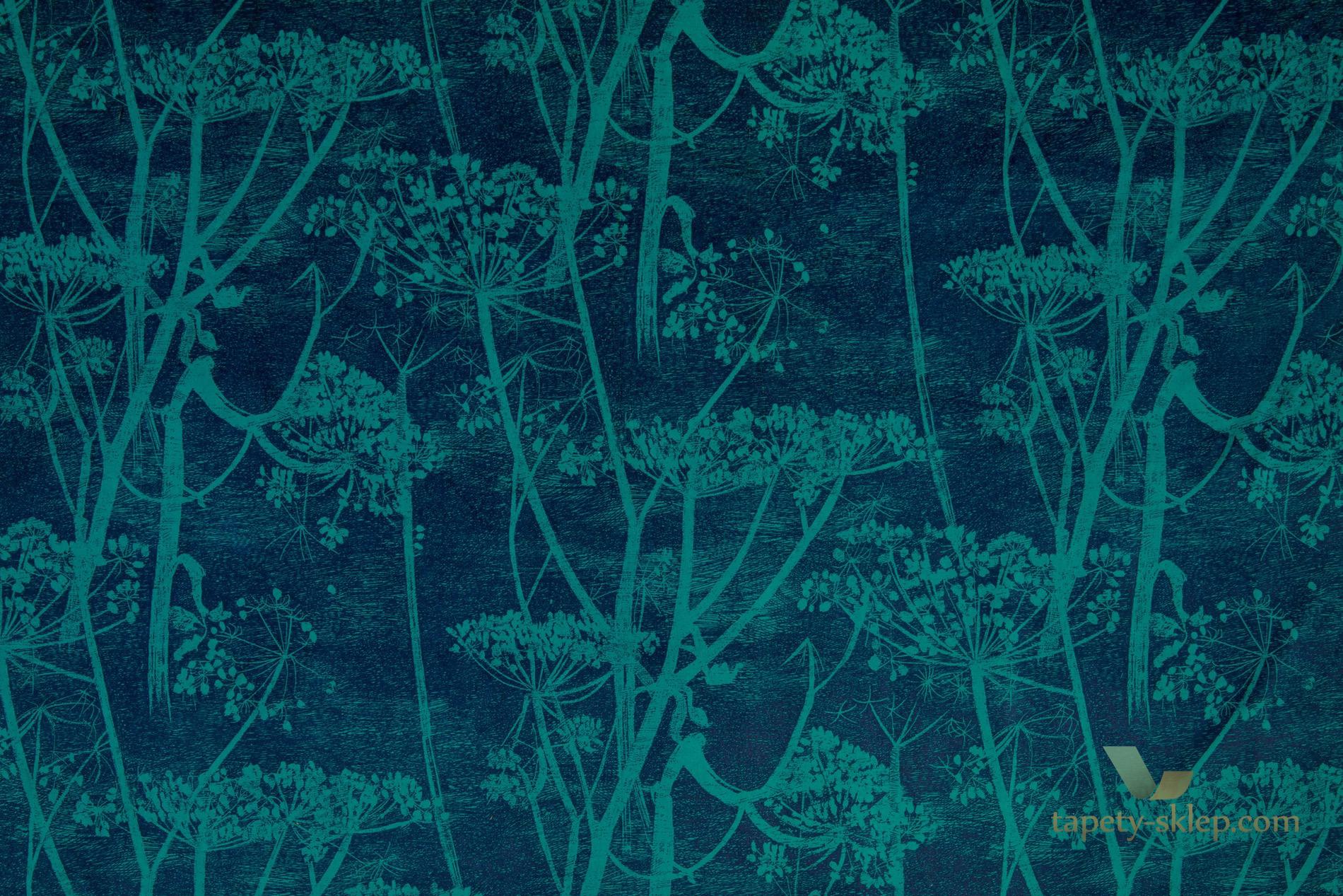Tkanina kwiaty kopru welur Cole&Son Cow Parsley Velvet F111/5015 The Contemporary Collection