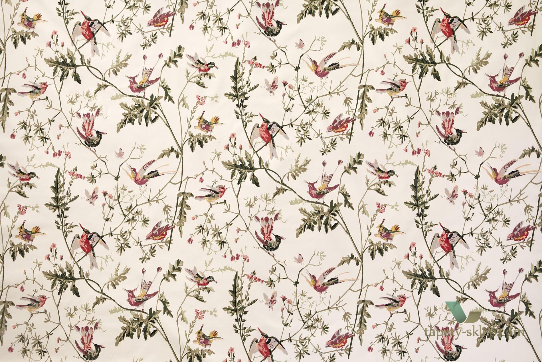 Tkanina z botanicznym wzorem Cole&Son Hummingbirds F62/1001 The Contemporary Collection