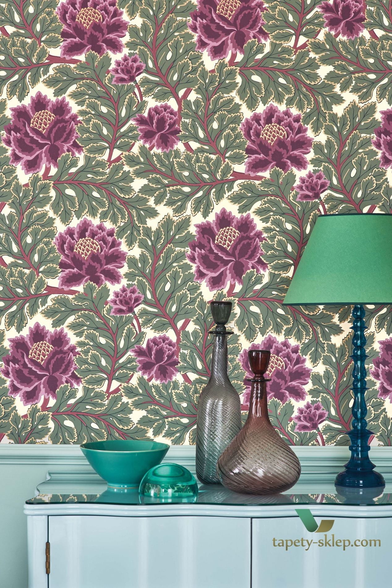 Tapeta Kwiaty Vintage Cole&Son Aurora 116/1002 Pearwood
