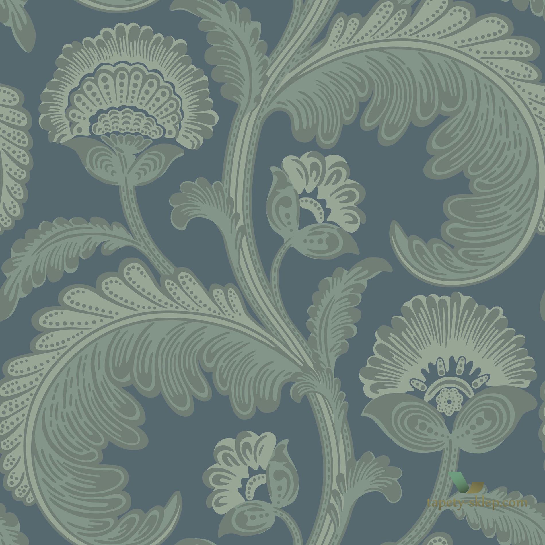 Tapeta Welur Cole&Son Fanfare Flock 116/7026 Pearwood