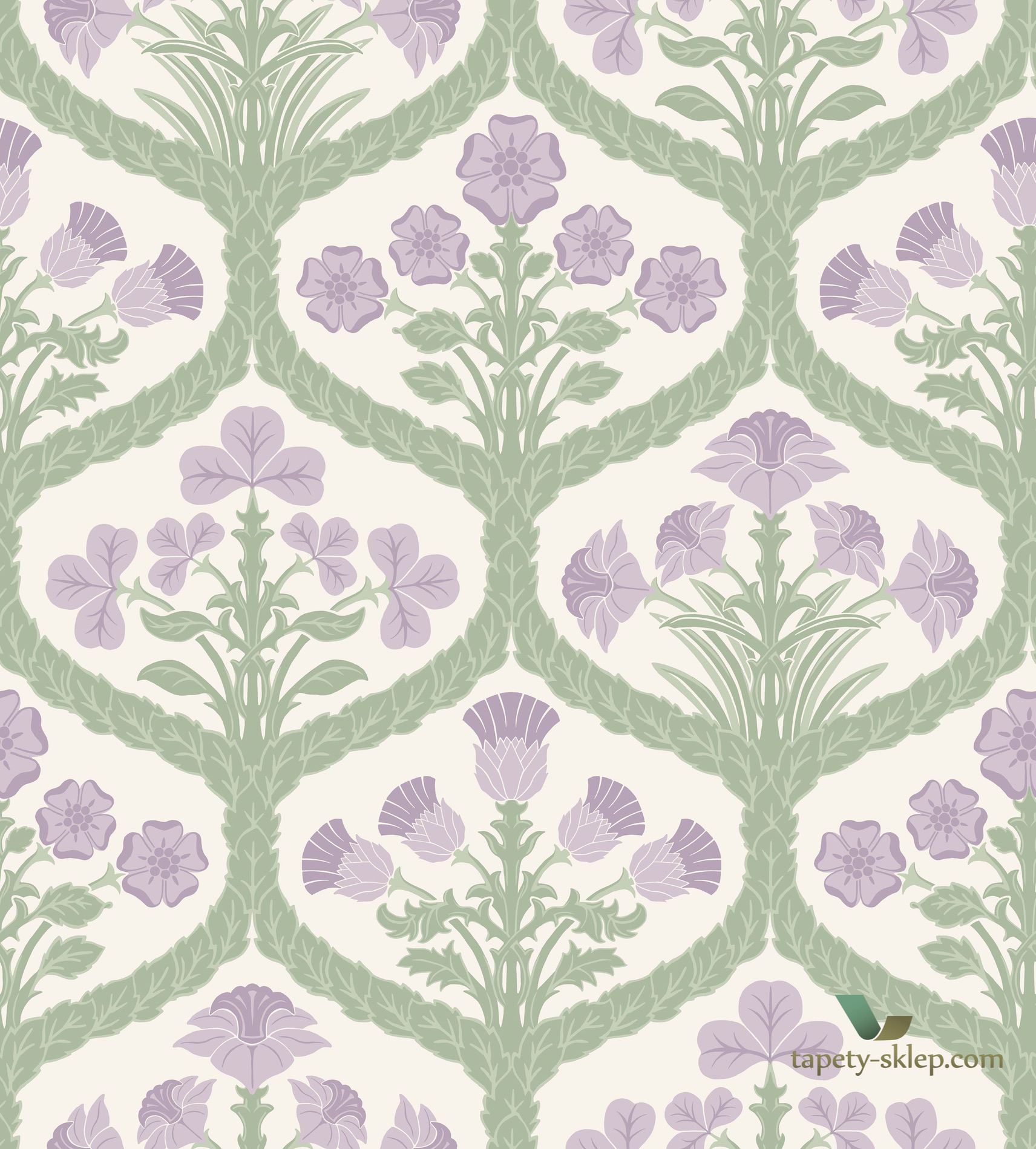 Tapeta Kwietny Treliaż Cole&Son Floral Kingdom 116/3012 Pearwood