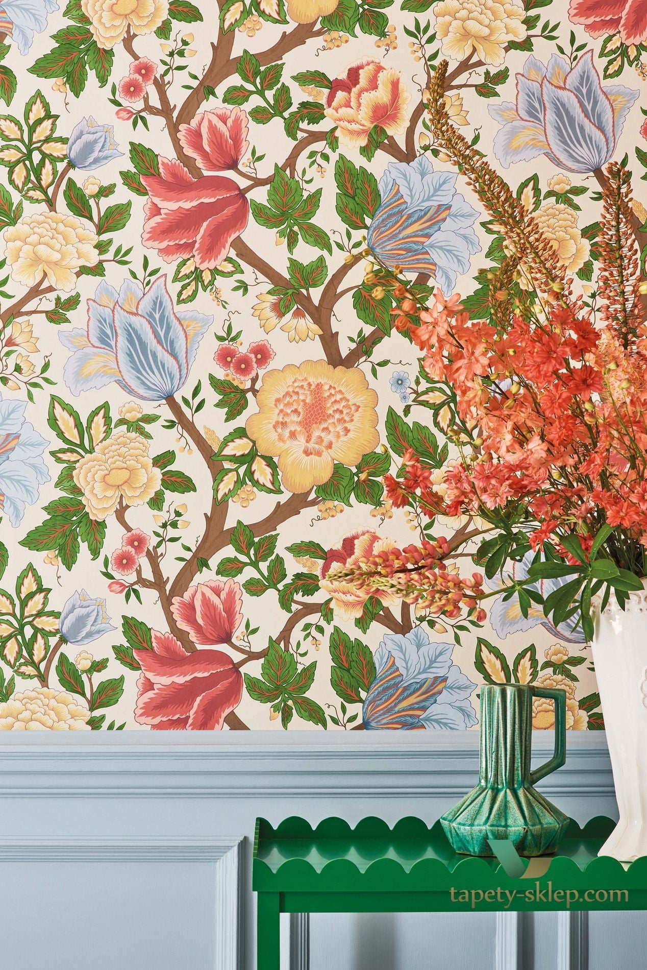 Tapeta Kwiaty Cole&Son Midsummer Bloom 116/4015 Pearwood