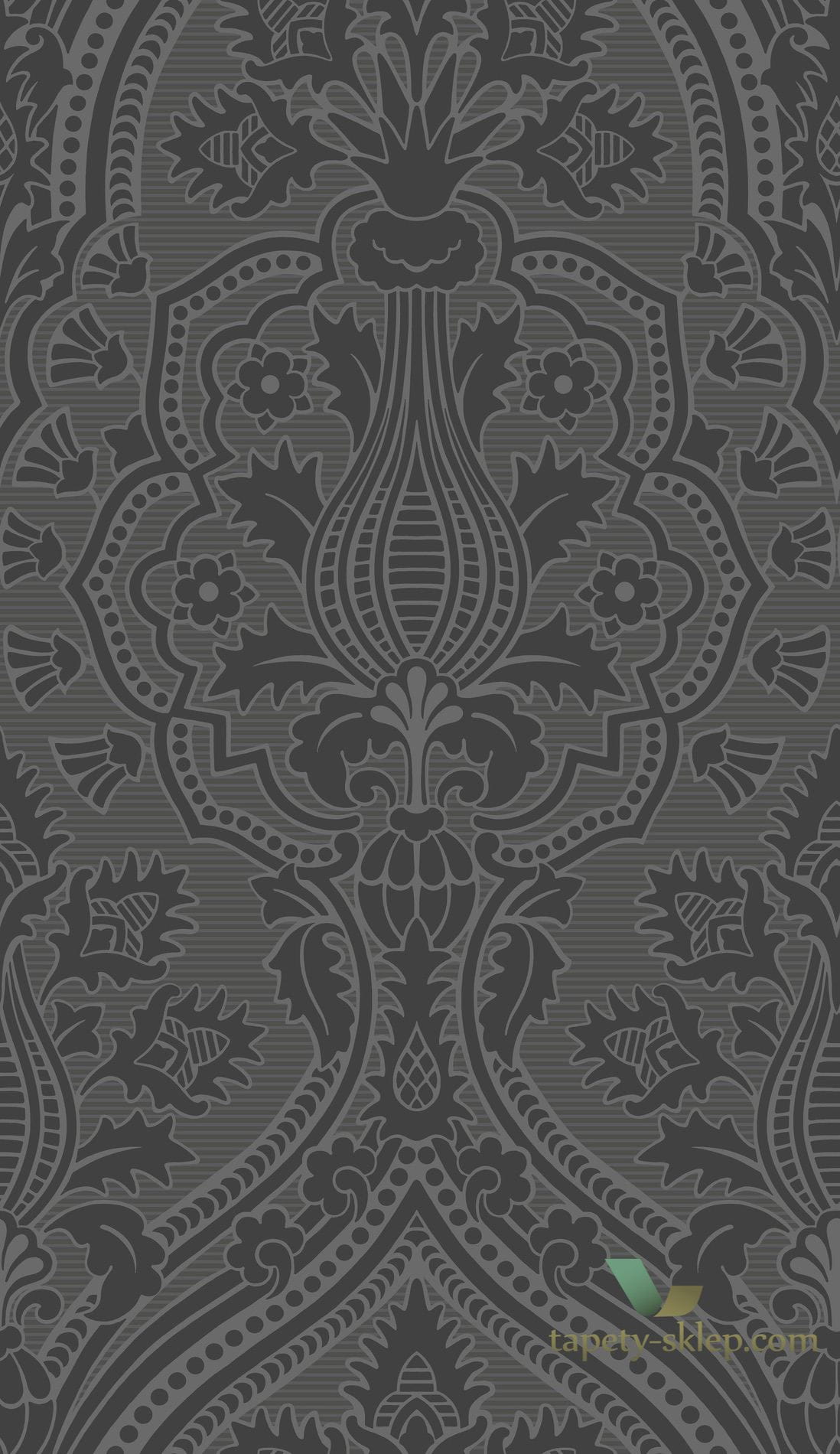 Tapeta Orientalny Ornament Cole&Son Pugin Palace Flock 116/9035 Pearwood