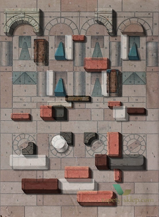 Fototapeta Wall&Deco WDJC1901 JEUX DE CONSTRUCTION Contemporary 2019