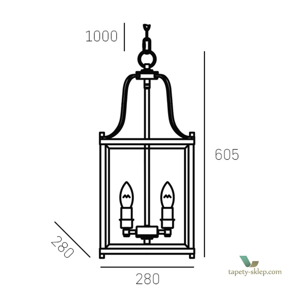 Lampa w stylu nowojorskim P04936CH Cosmo Light