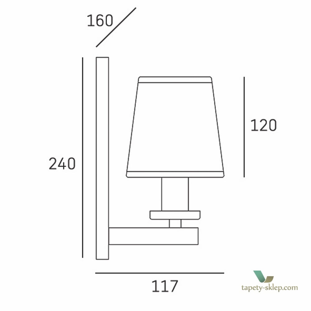 Kinkiet London W01014BK Cosmo Light