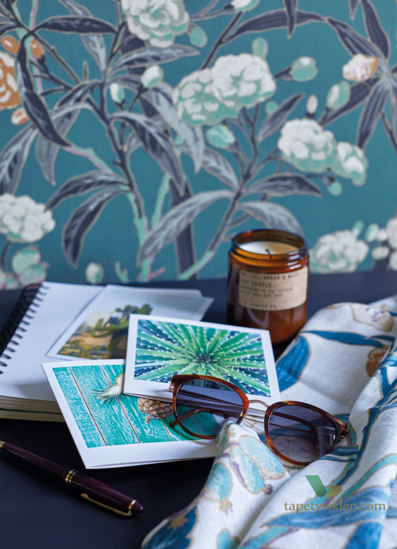 Tapeta botaniczna Casadeco CBBA84332320 Habana Cuba