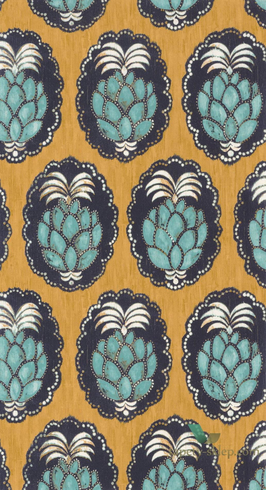 Tapeta Ananas Casadeco CBBA84352323 Pina Cuba