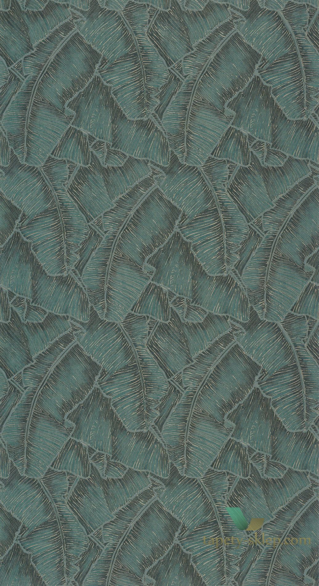 Tapeta tropikalne liście Casadeco CBBA84327507 Selva Cuba