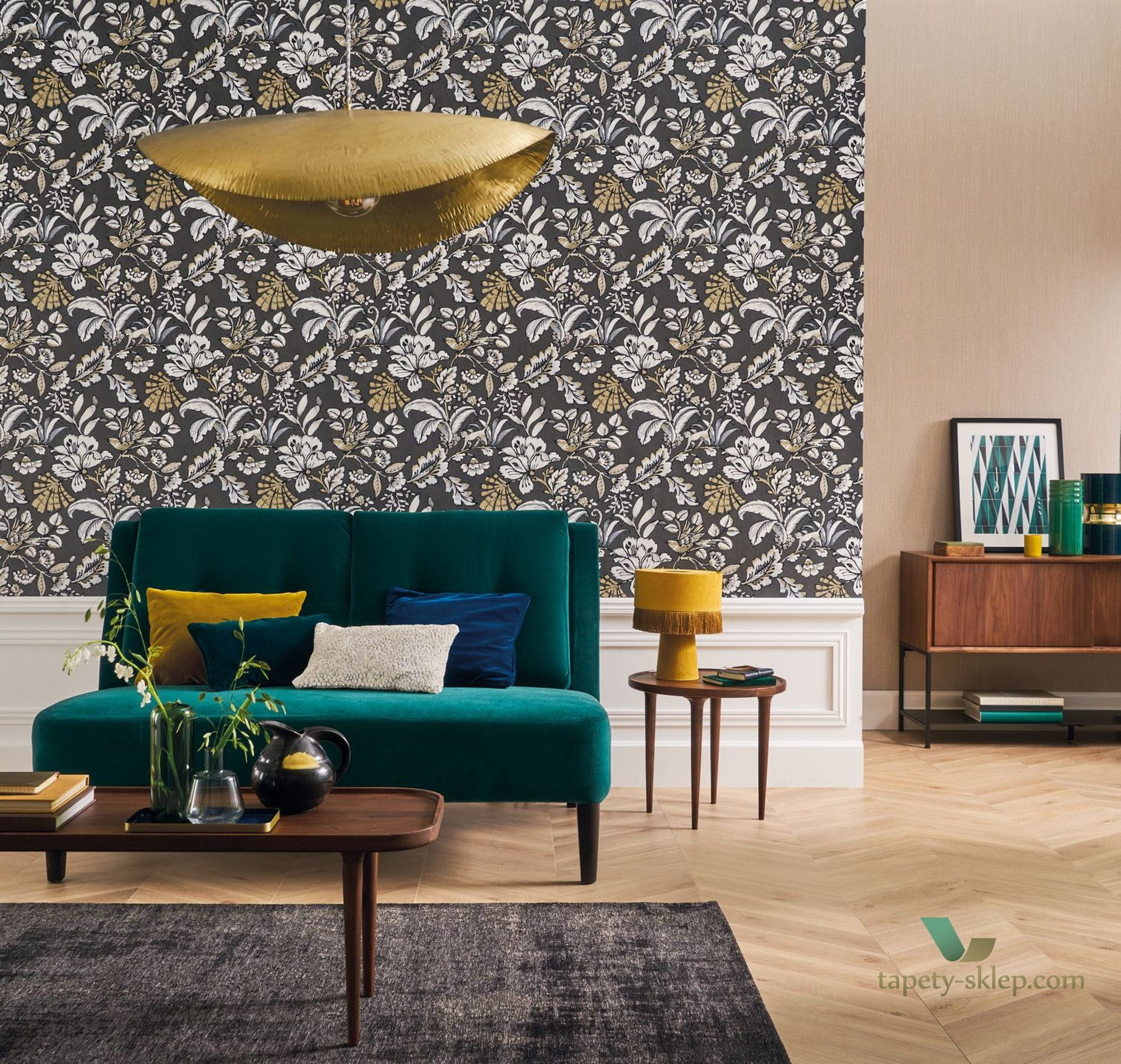Tapeta botaniczna Casamance 74522858 Paiony Ceylan