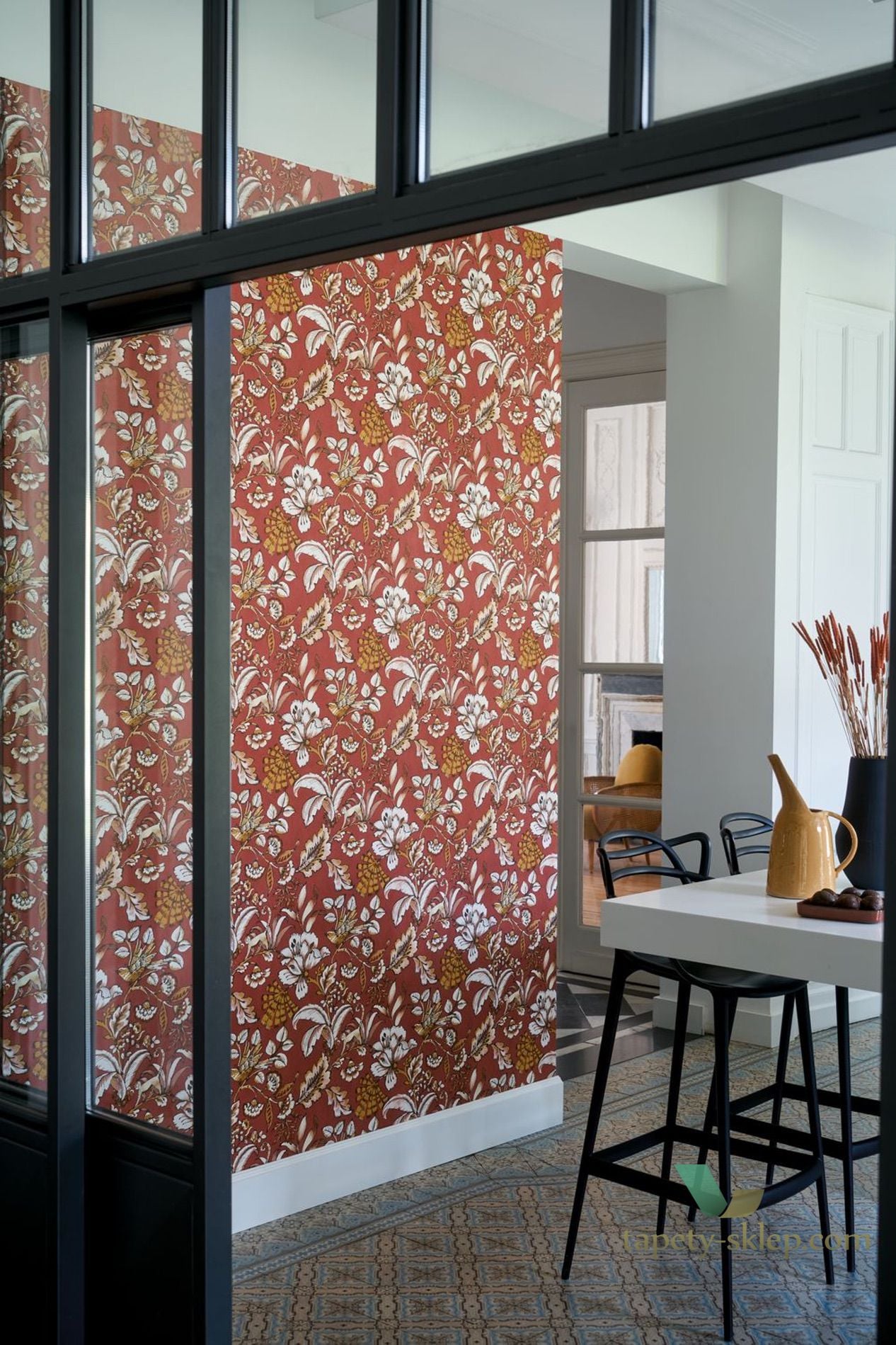 Tapeta botaniczna Casamance 74522960 Paiony Ceylan