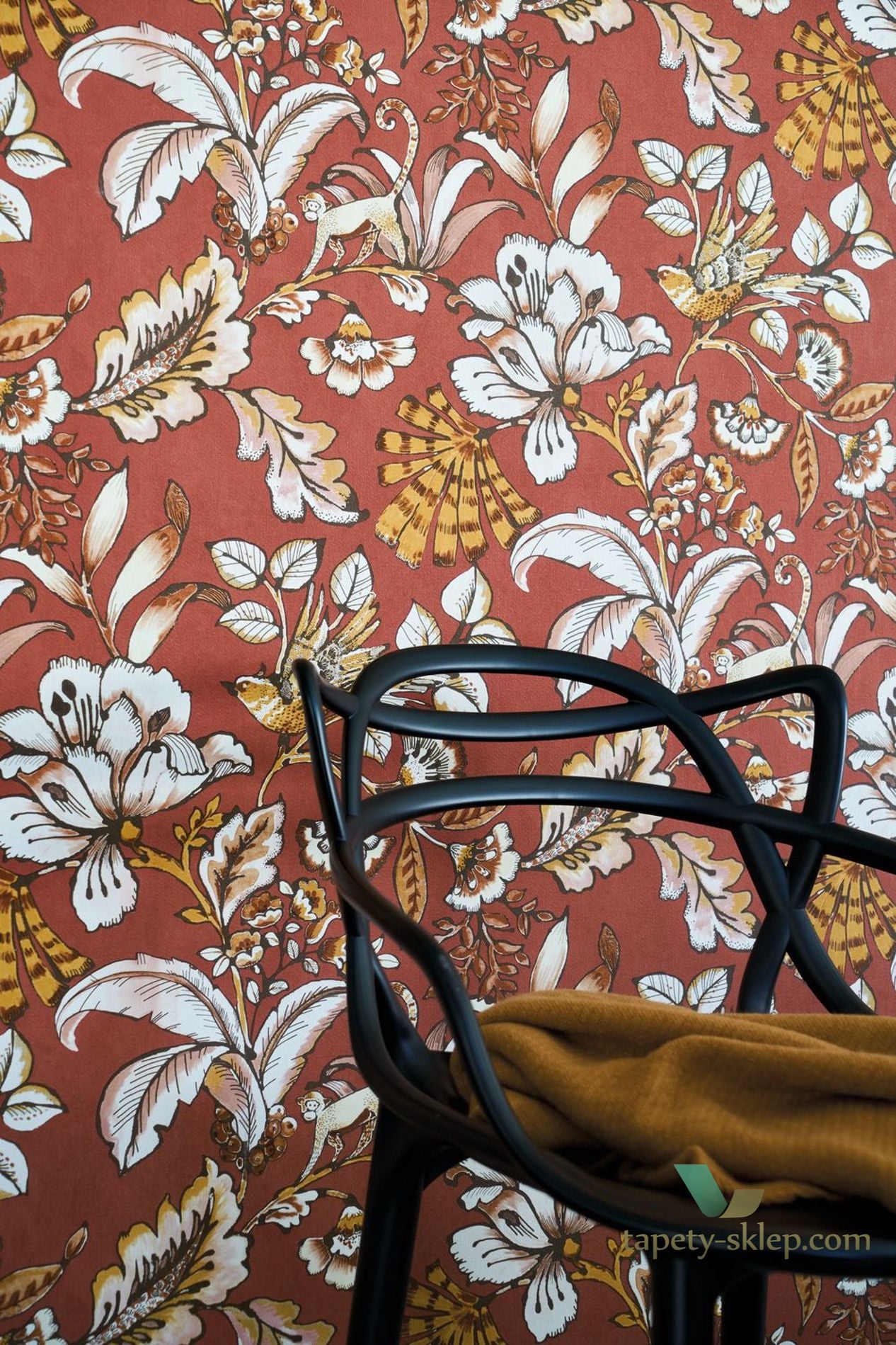 Tapeta botaniczna Casamance 74523062 Paiony Ceylan