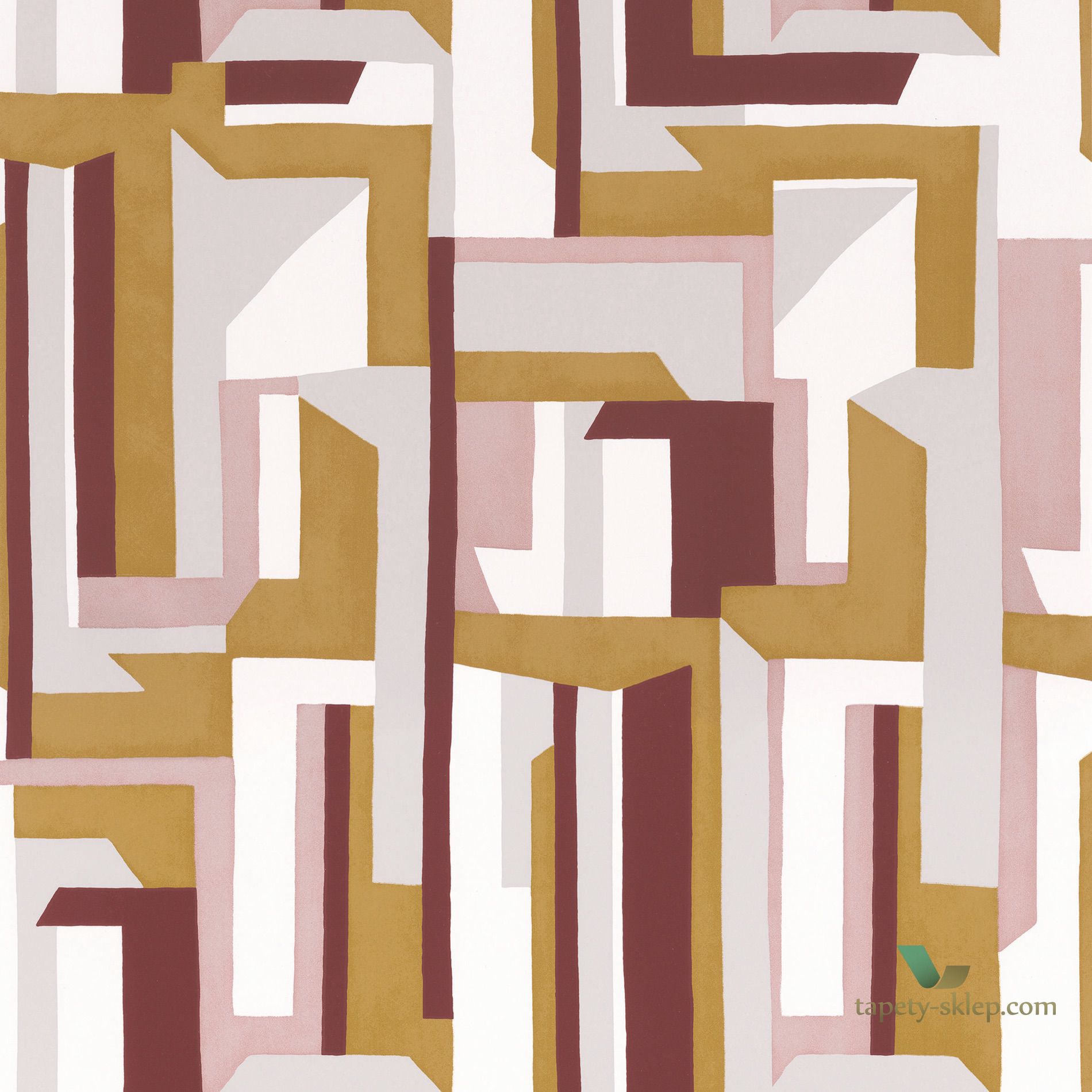 Tapeta geometryczna w stylu retro Casamance 74481556 Jazz Misura