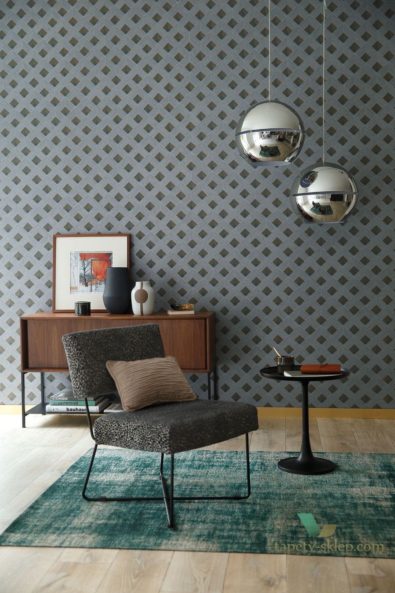 Tapeta w stylu Art-Deco Casamance 74471028 Ondes Misura