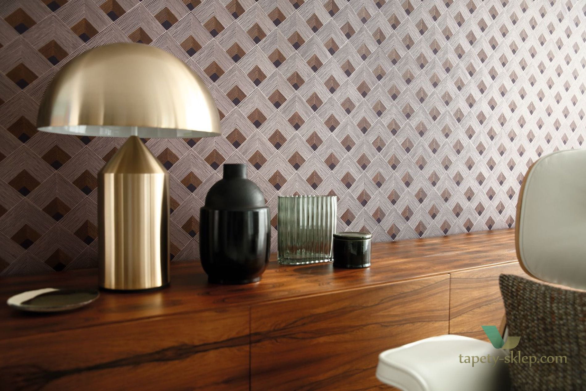 Tapeta w stylu Art-Deco Casamance 74471132 Ondes Misura