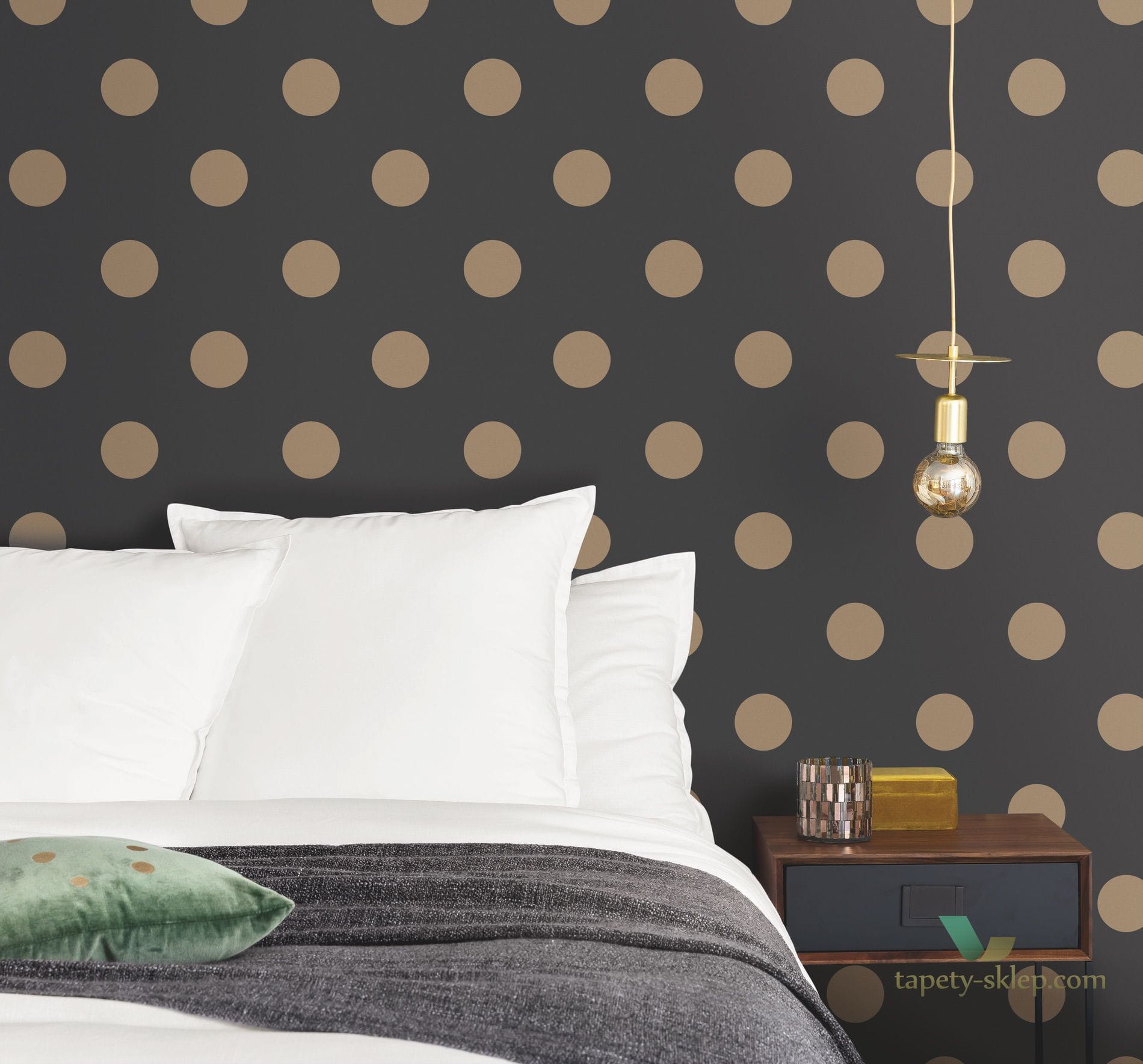 Tapeta w grochy Caselio MLG 101212092 Moonlight