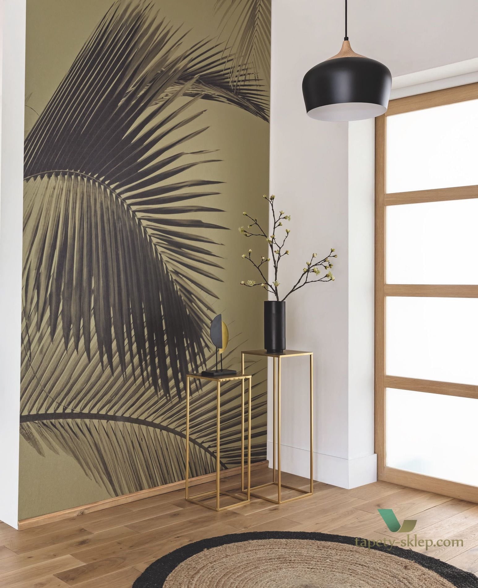 Tapeta liście palm Caselio MLG 101292098 Moonlight