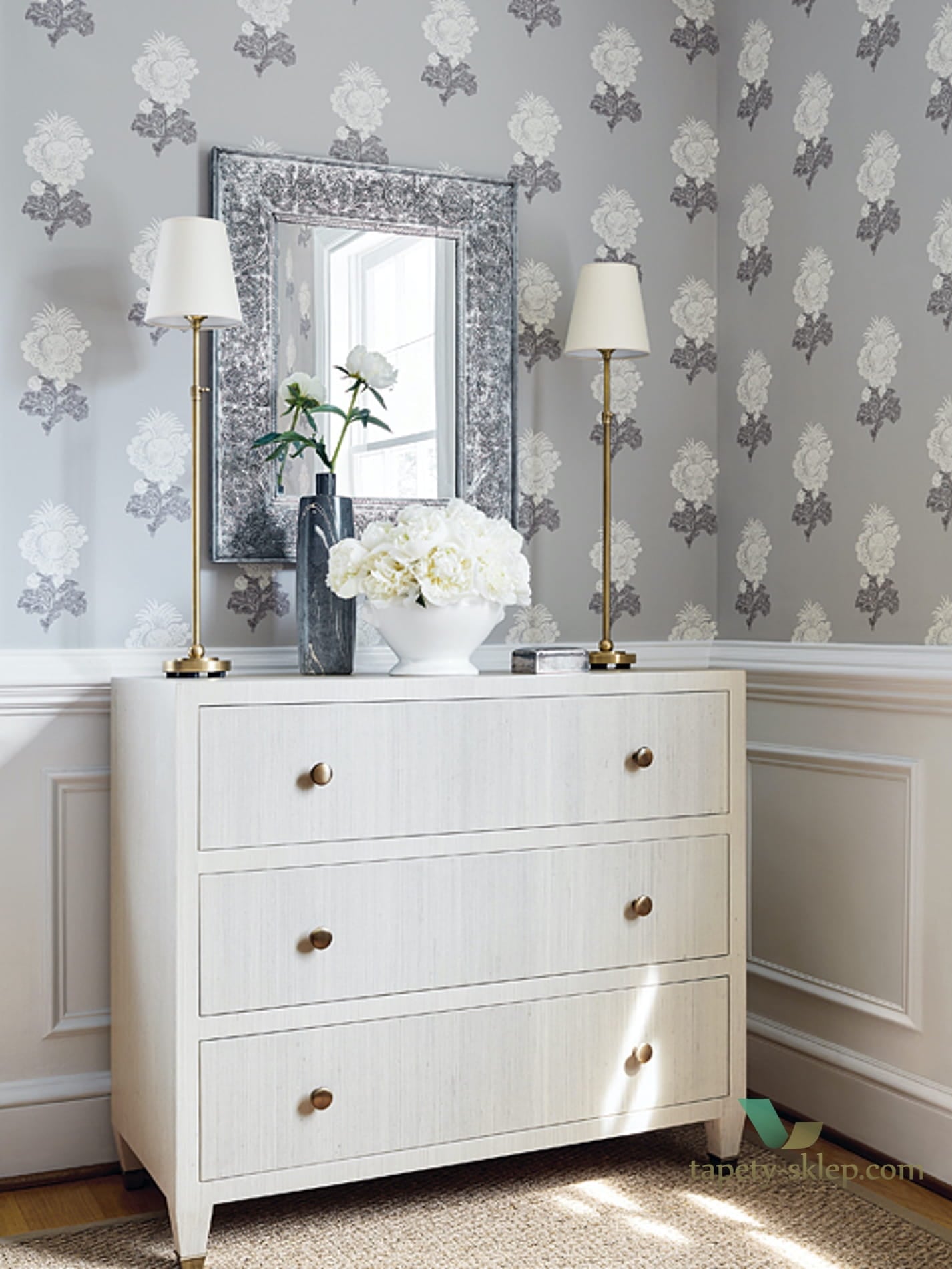 Tapeta Thibaut T72607 Aldith Chestnut Hill