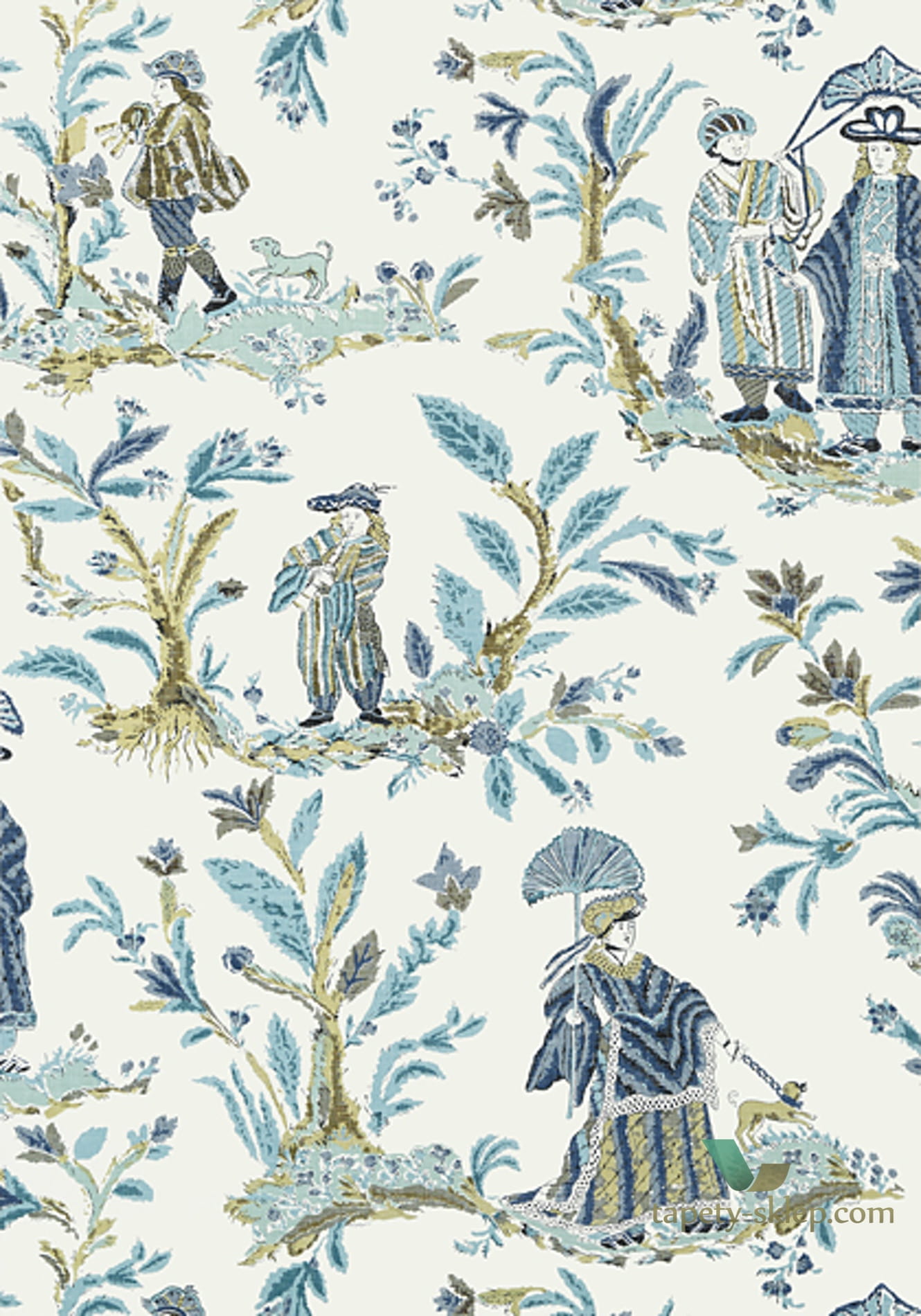 Tapeta Thibaut T72574 Royale Toile Chestnut Hill