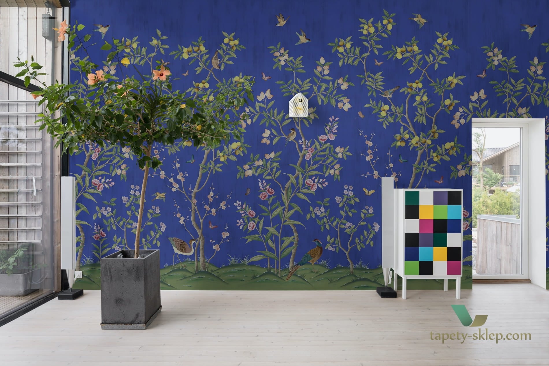 Fototapeta Rebel Walls R16747 Chinoiserie Chic Cobalt