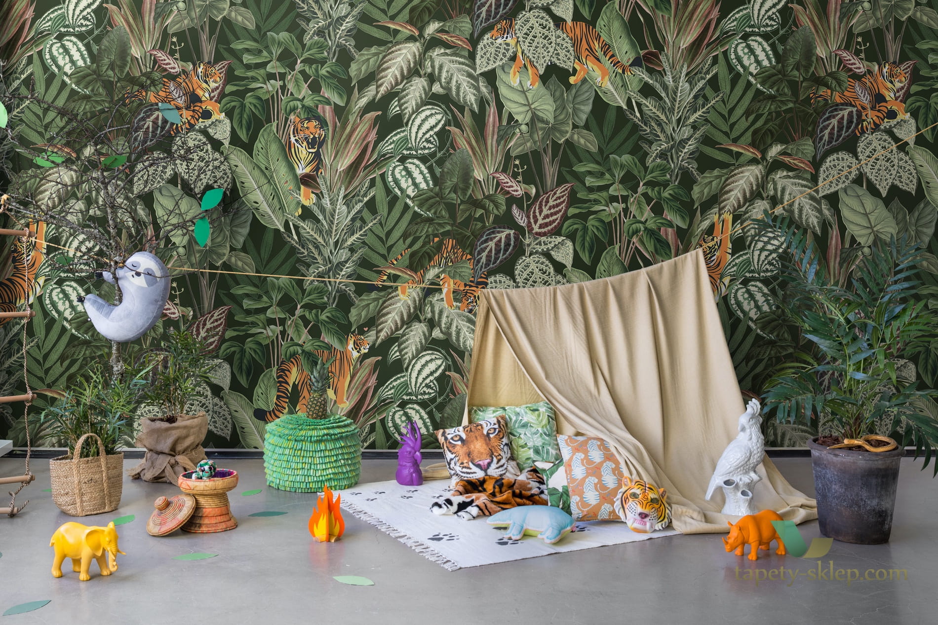 Fototapeta Rebel Walls R16812 Mischievous Tigers Lush