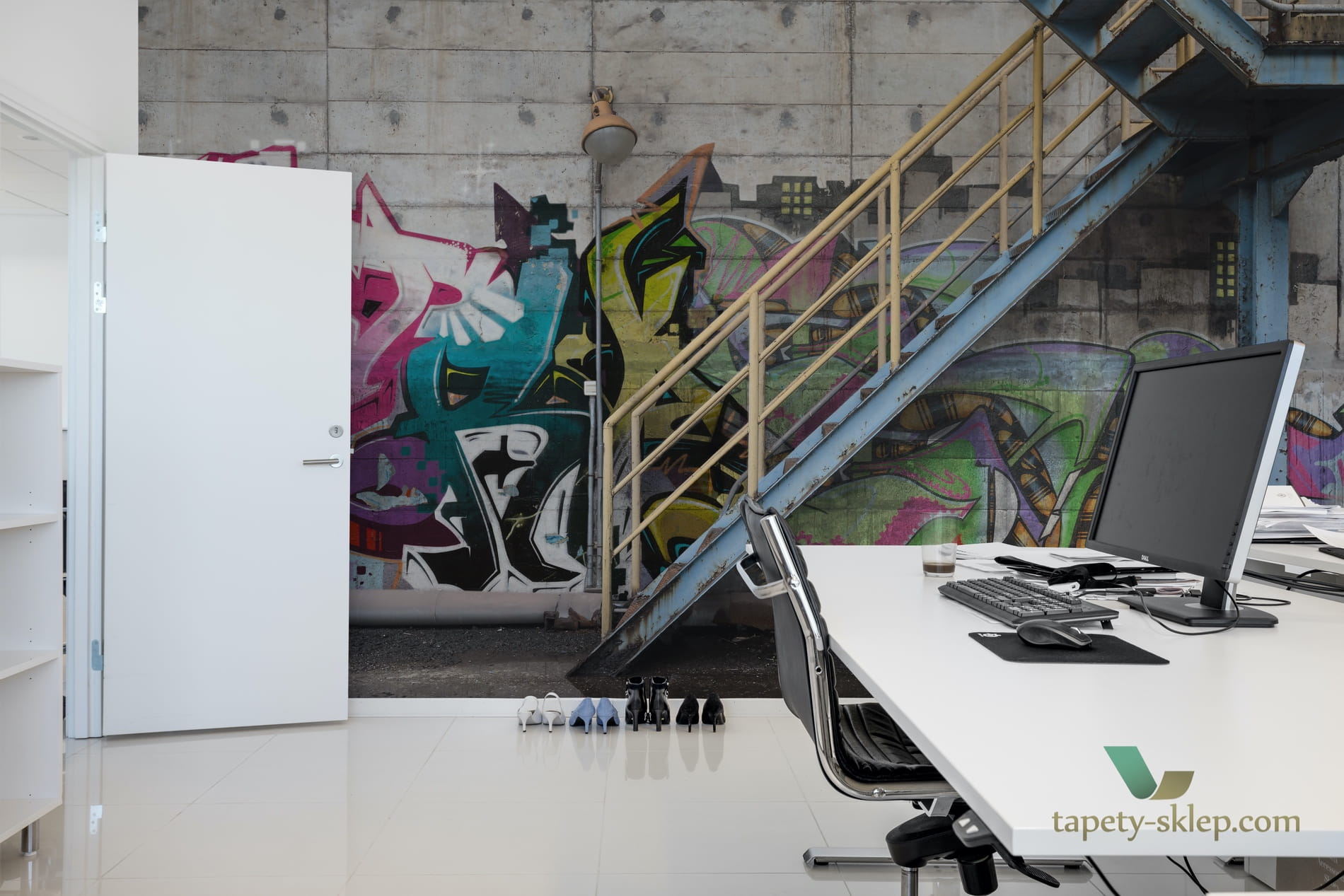 Fototapeta Rebel Walls R16961 Stairway Graffiti