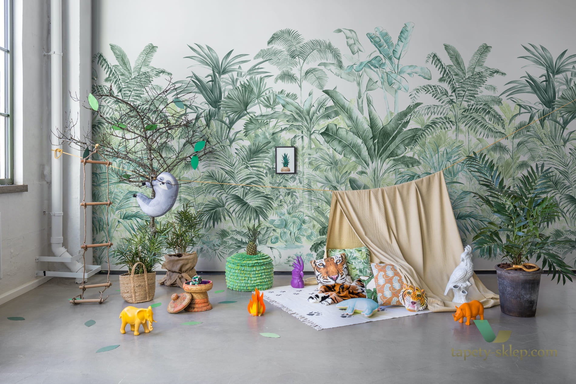 Fototapeta Rebel Walls R15902 Pride Palms Emerald