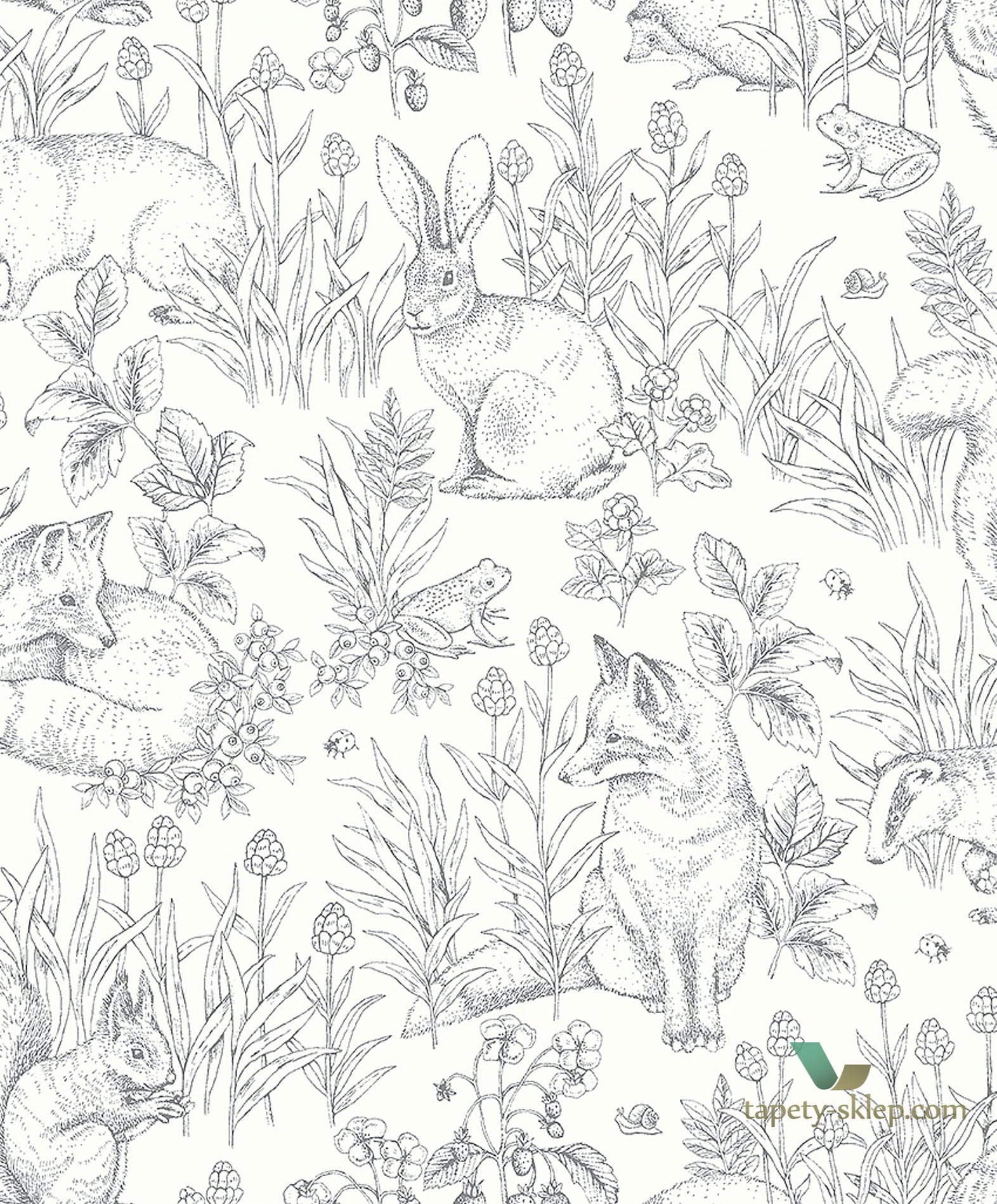 Tapeta leśne zwierzęta Newbie 7478 Forest Friends