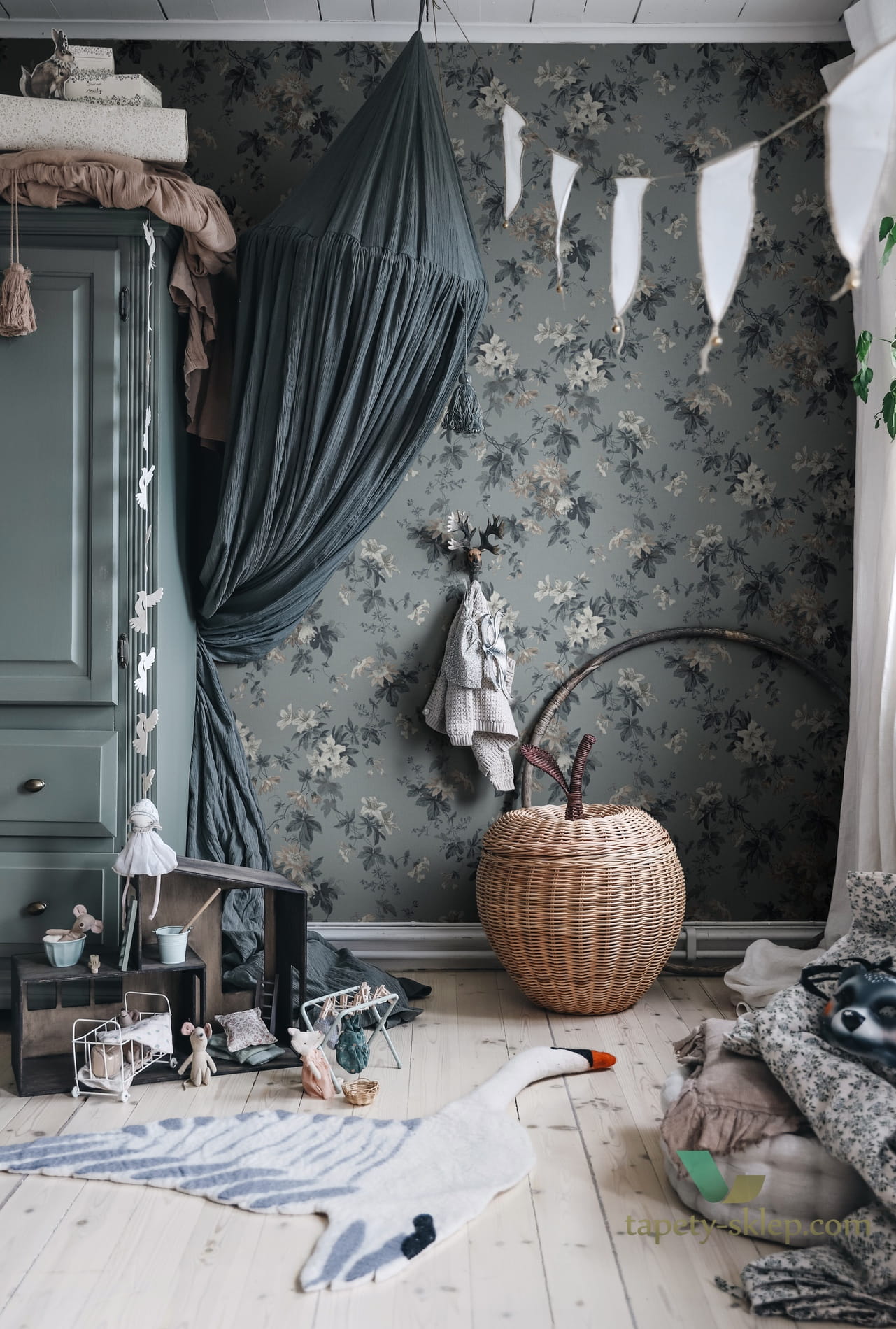 Fototapeta Sandberg 651-26 Sandra Misty Blue Ett Hem