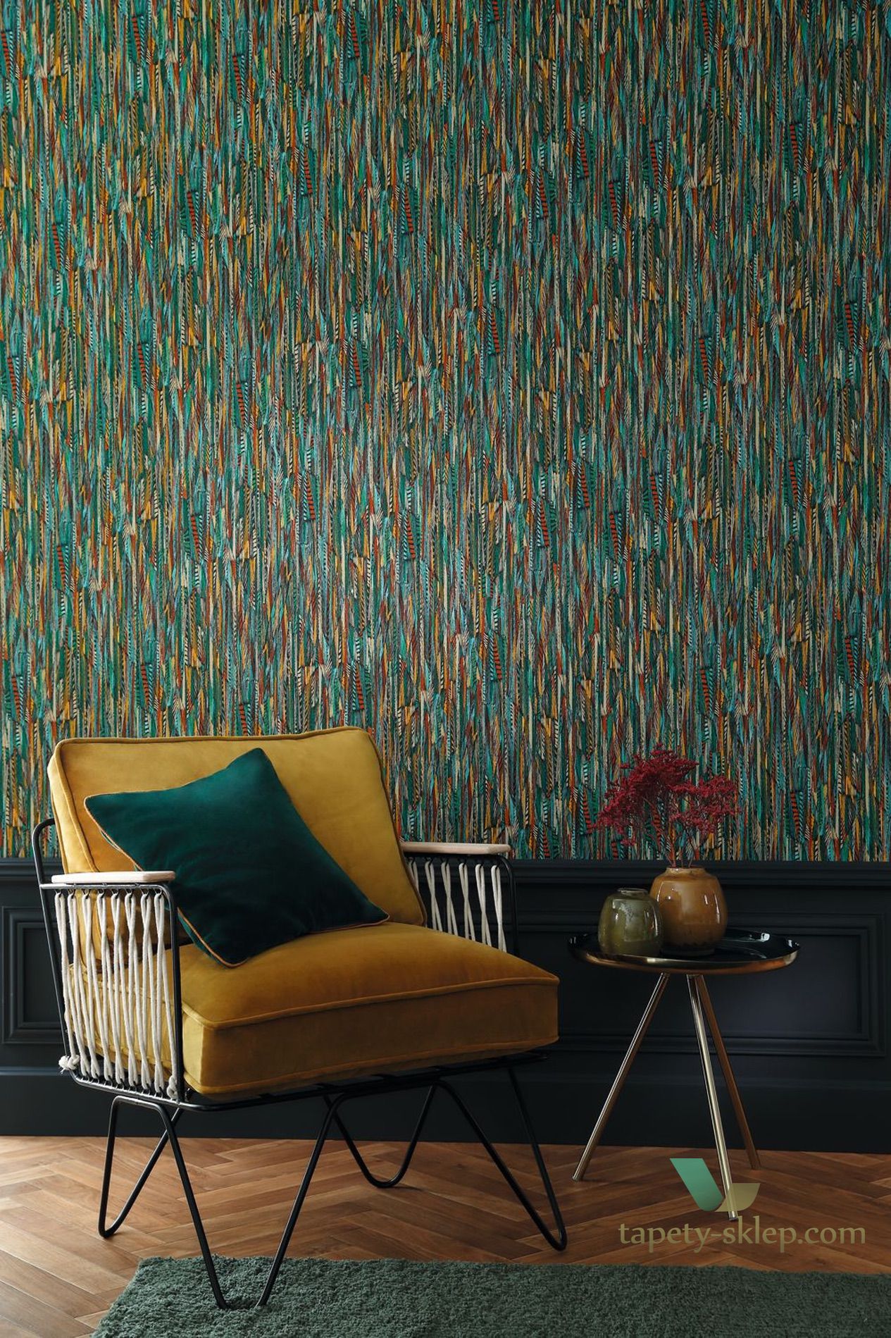 Tapeta pióra Casamance 74654860 Lahna Le Velours