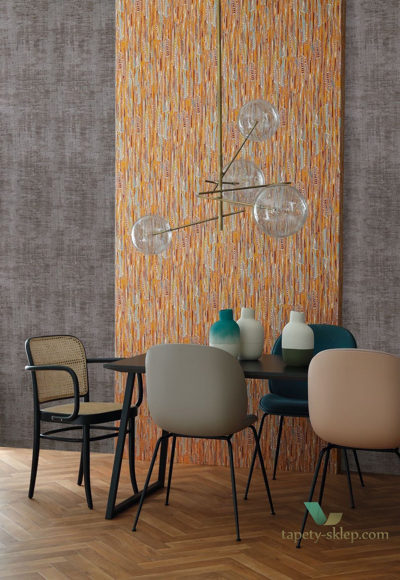 Tapeta pióra Casamance 74655064 Lahna Le Velours