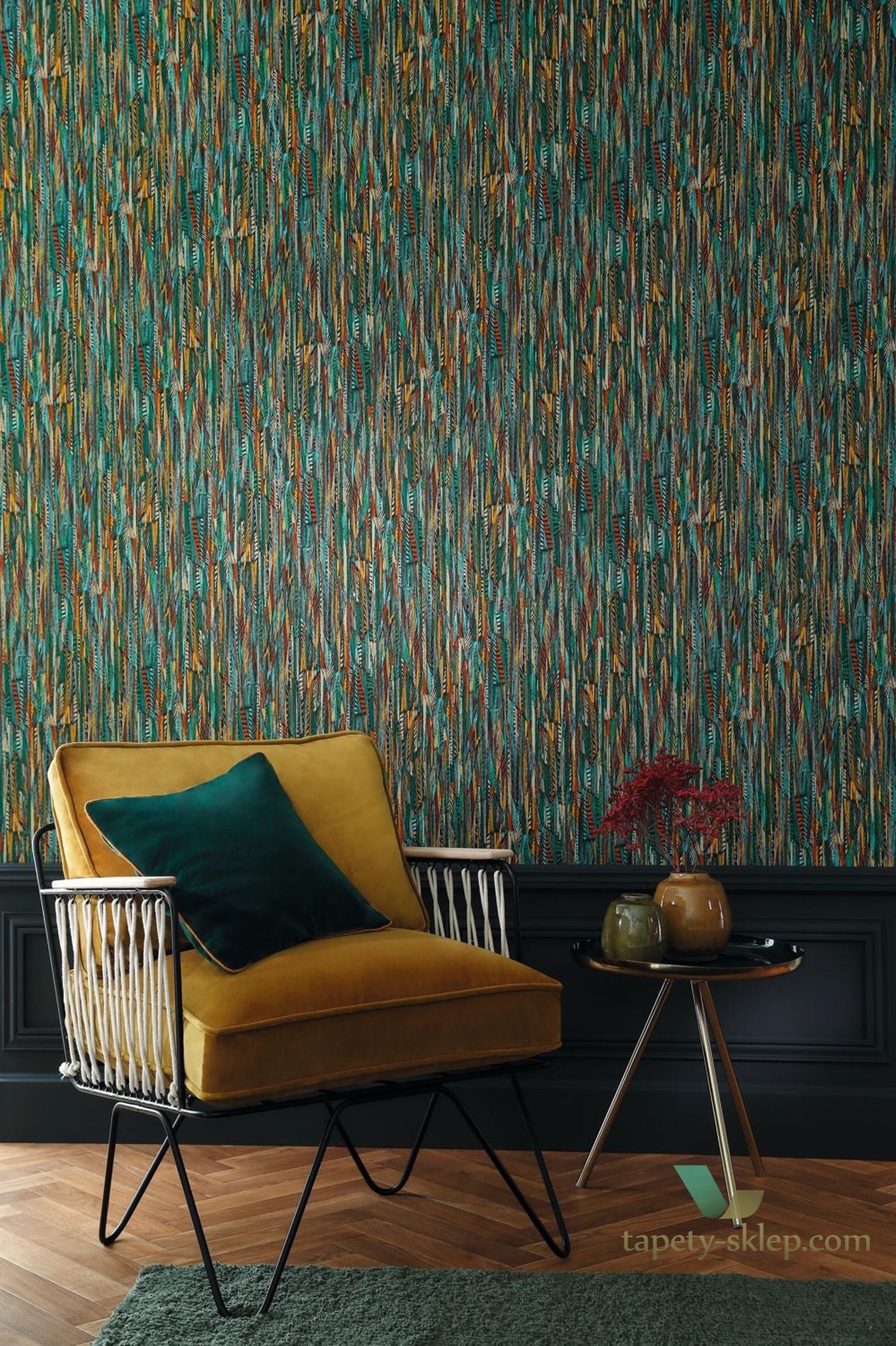 Tapeta pióra Casamance 74655064 Lahna Le Velours