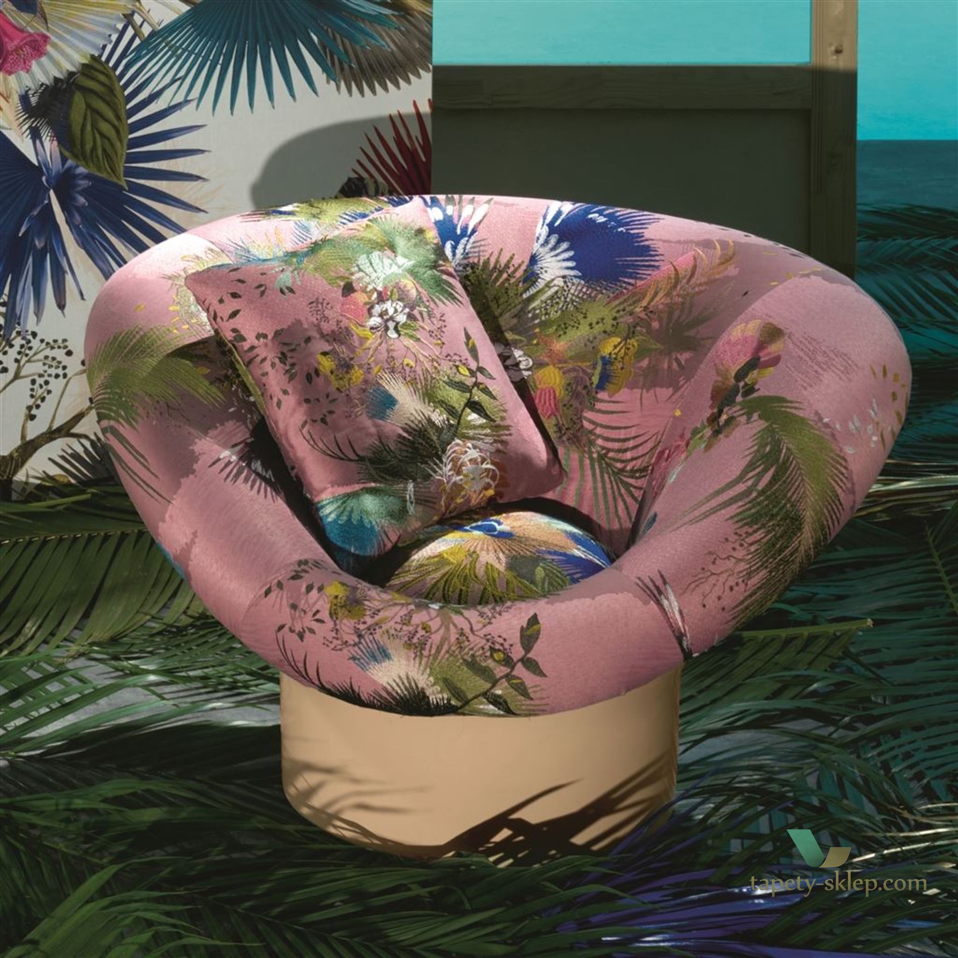 Tkanina Christian Lacroix FCL7054/01 Oiseau Fleur L'odyssée