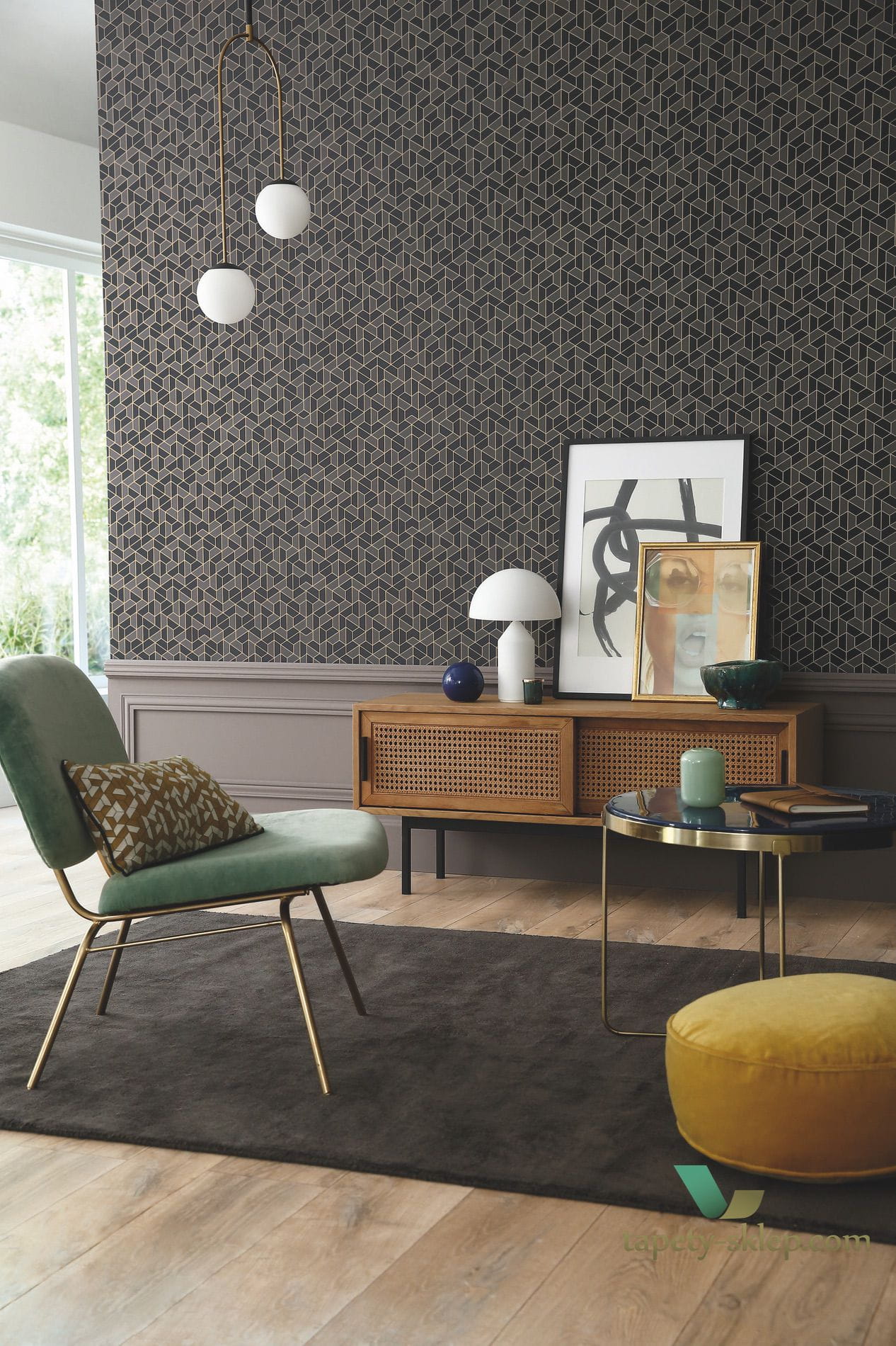 Tapeta geometryczna mozaika Casamance 74580306 Mosaic Delta