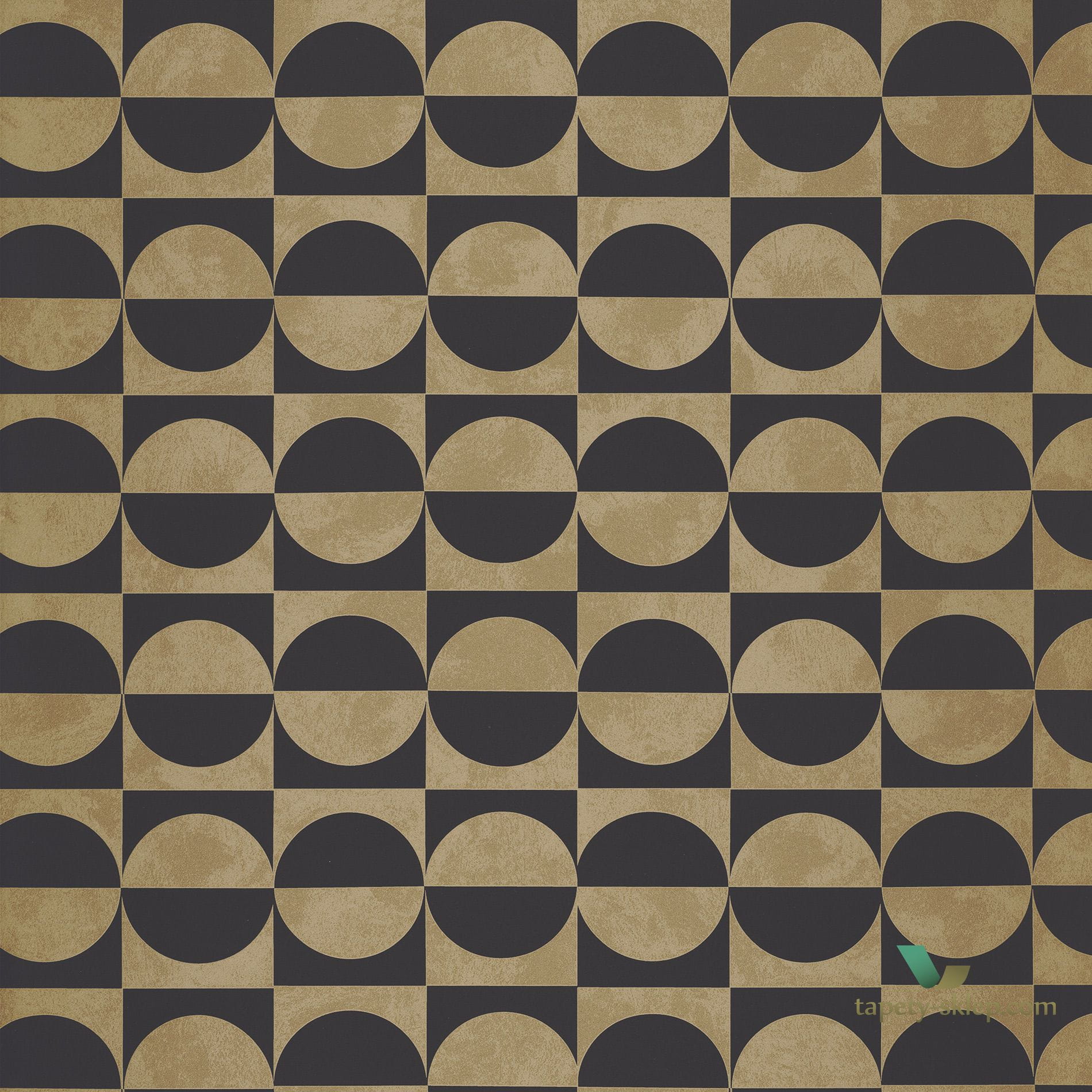 Tapeta z geometrycznym wzorem Casamance 74591528 Circles Delta