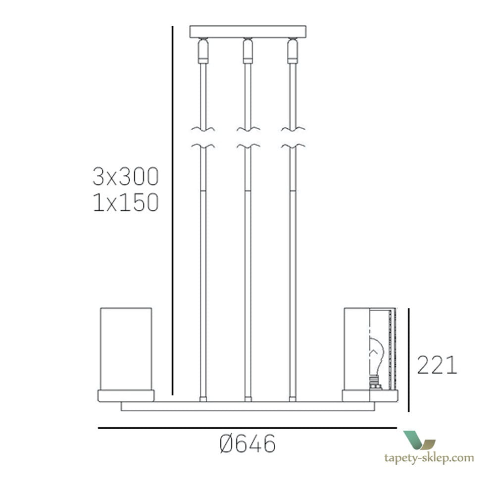 Lampa wisząca Miami P06998CH Cosmo Light