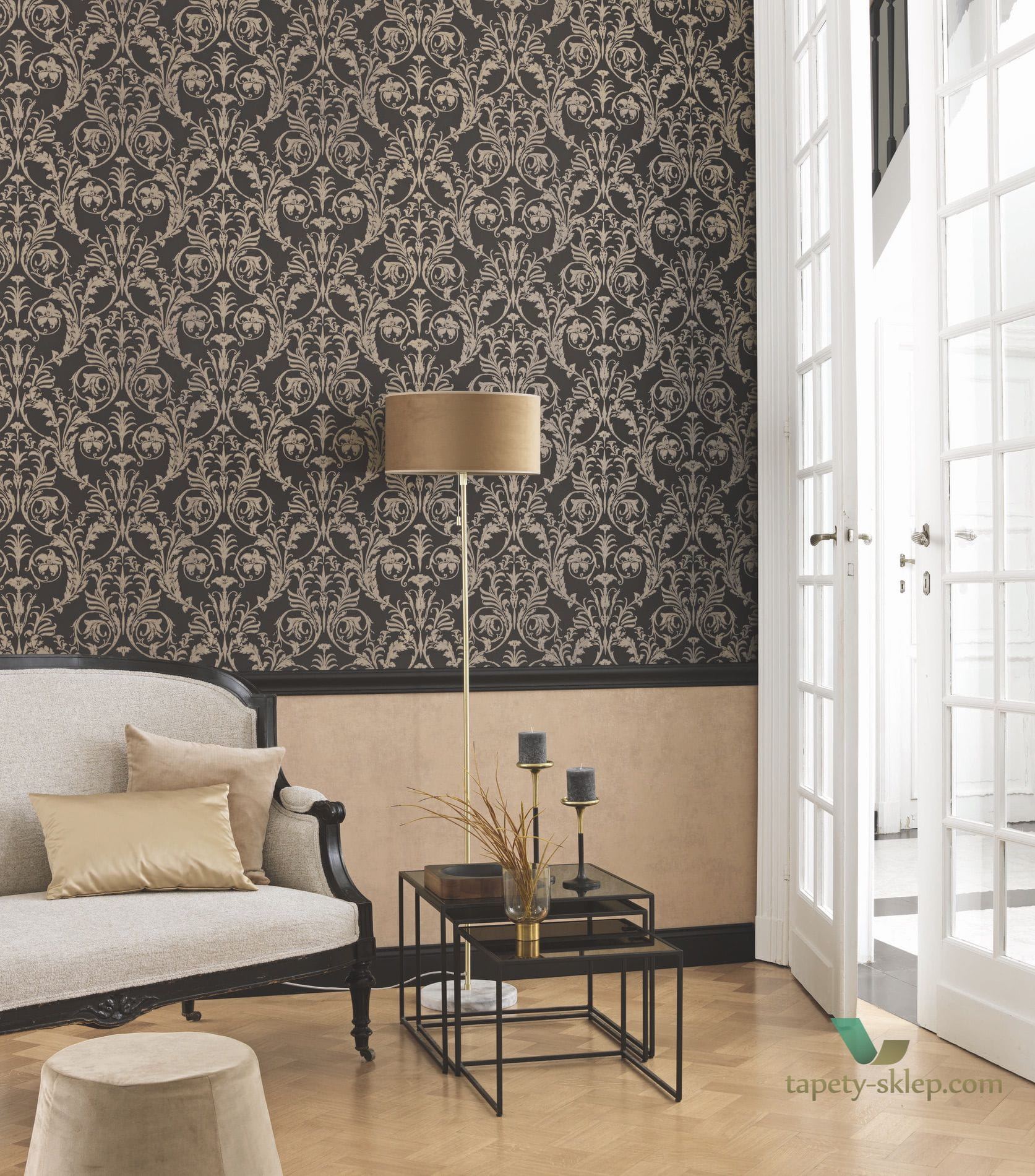 Tapeta z ornamentowym wzorem Casadeco MTSE86021218 Montsegur