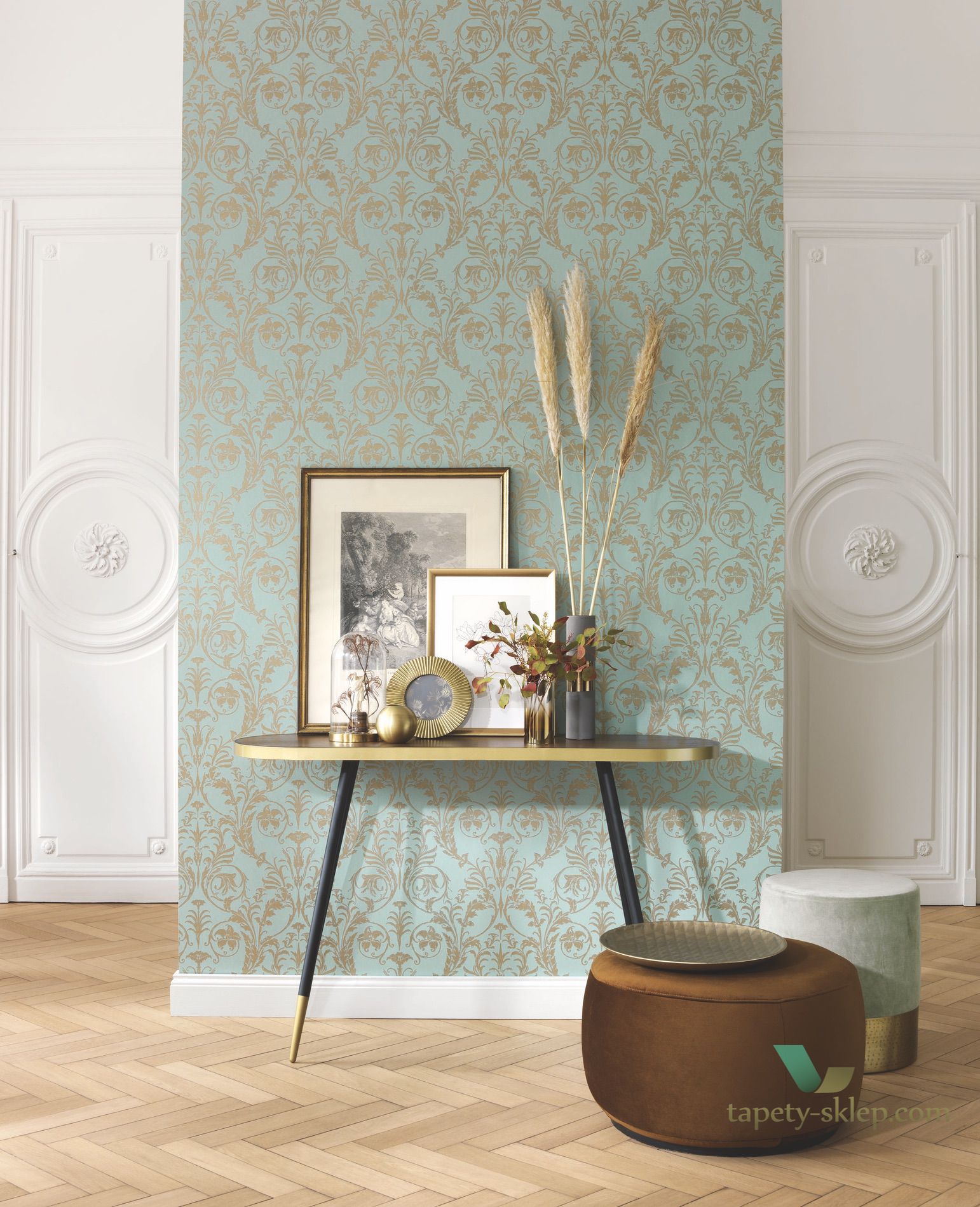 Tapeta z ornamentowym wzorem Casadeco MTSE86026564 Montsegur