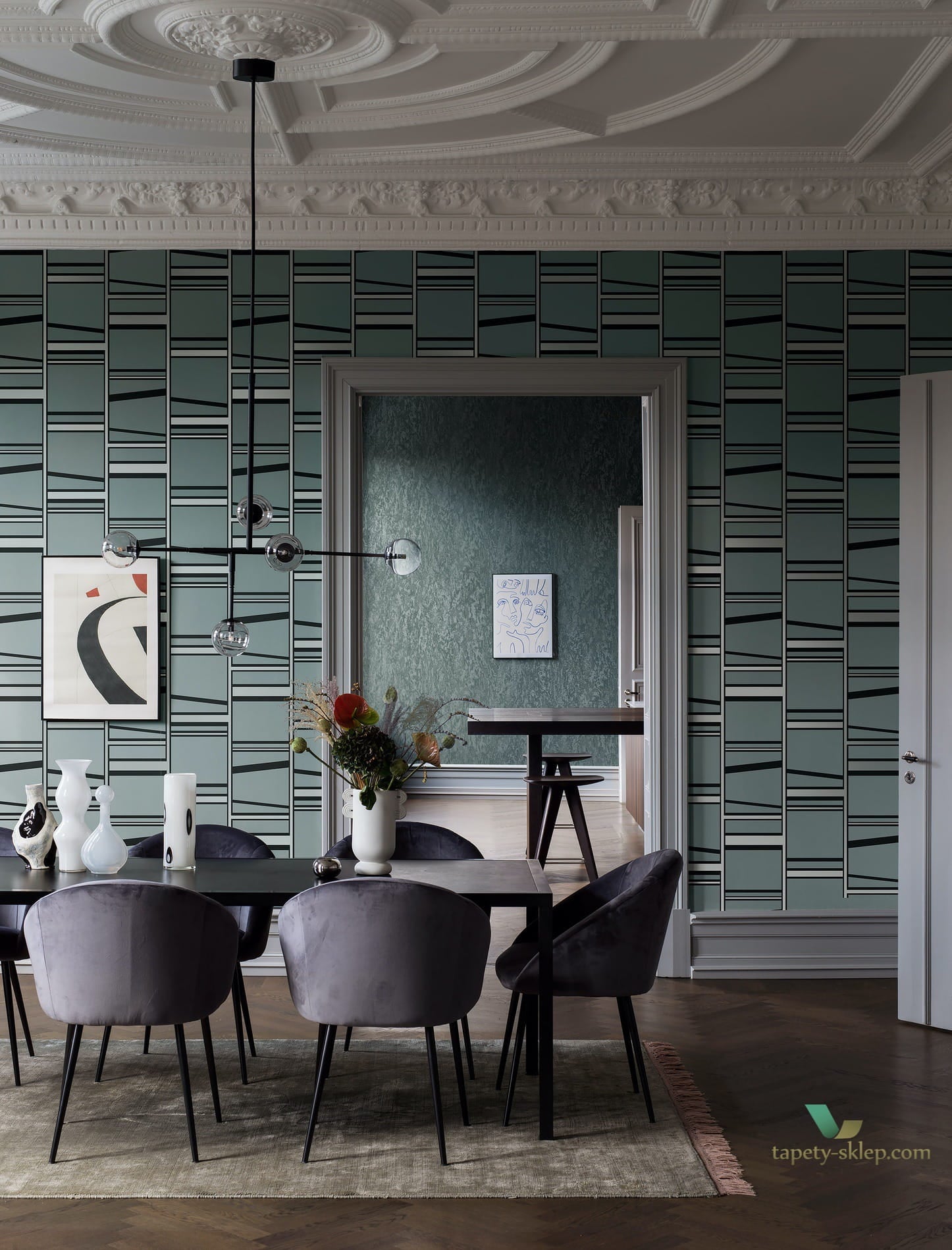 Tapeta z geometrycznym wzorem z geometrycznym wzorem Boras 3053 Madison The Apartment