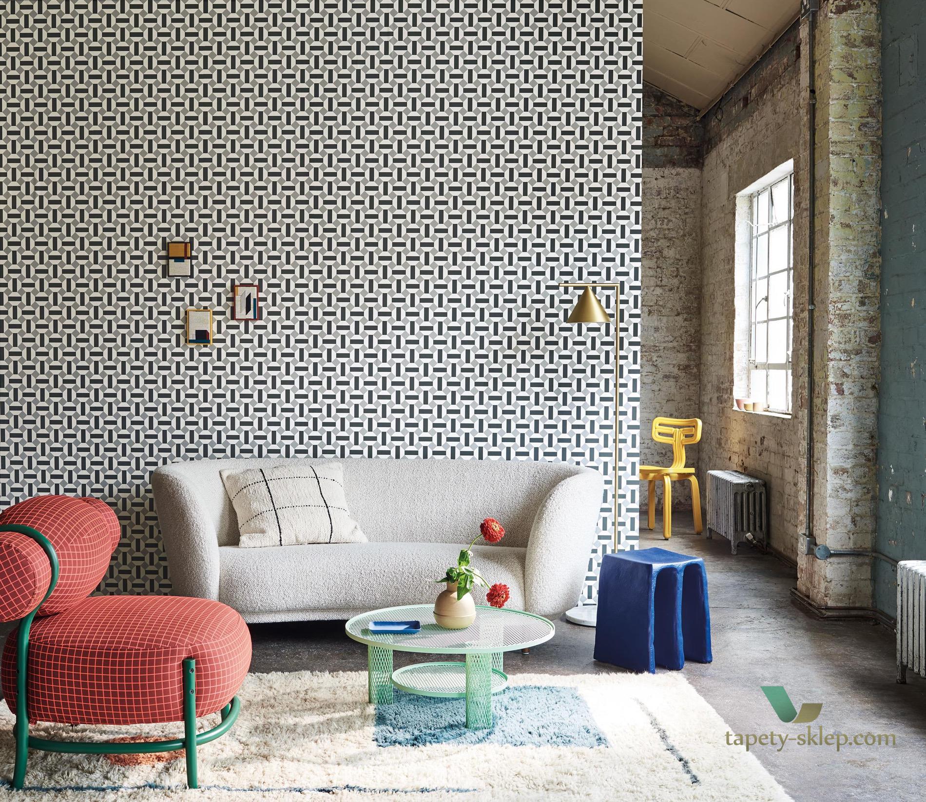 Tapeta Geometryczna Mozaika Cole&Son Alicatado 117/12037 Sevilla